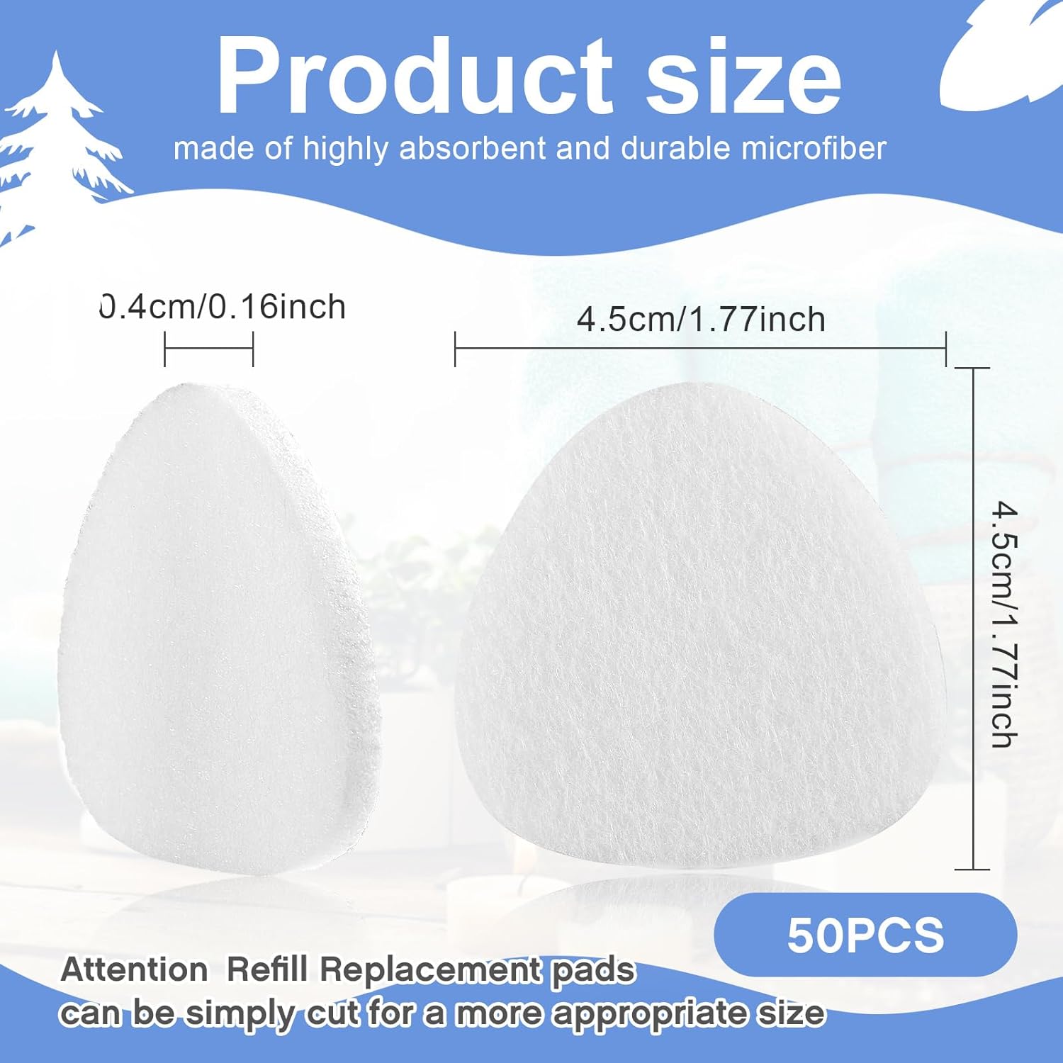 Maitys 50 Piece Essential Oil Diffuser Pads