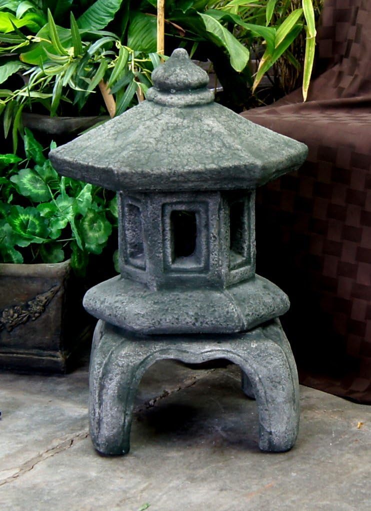 Rustic Twist Fountain Sphere with Foo Dog Pair