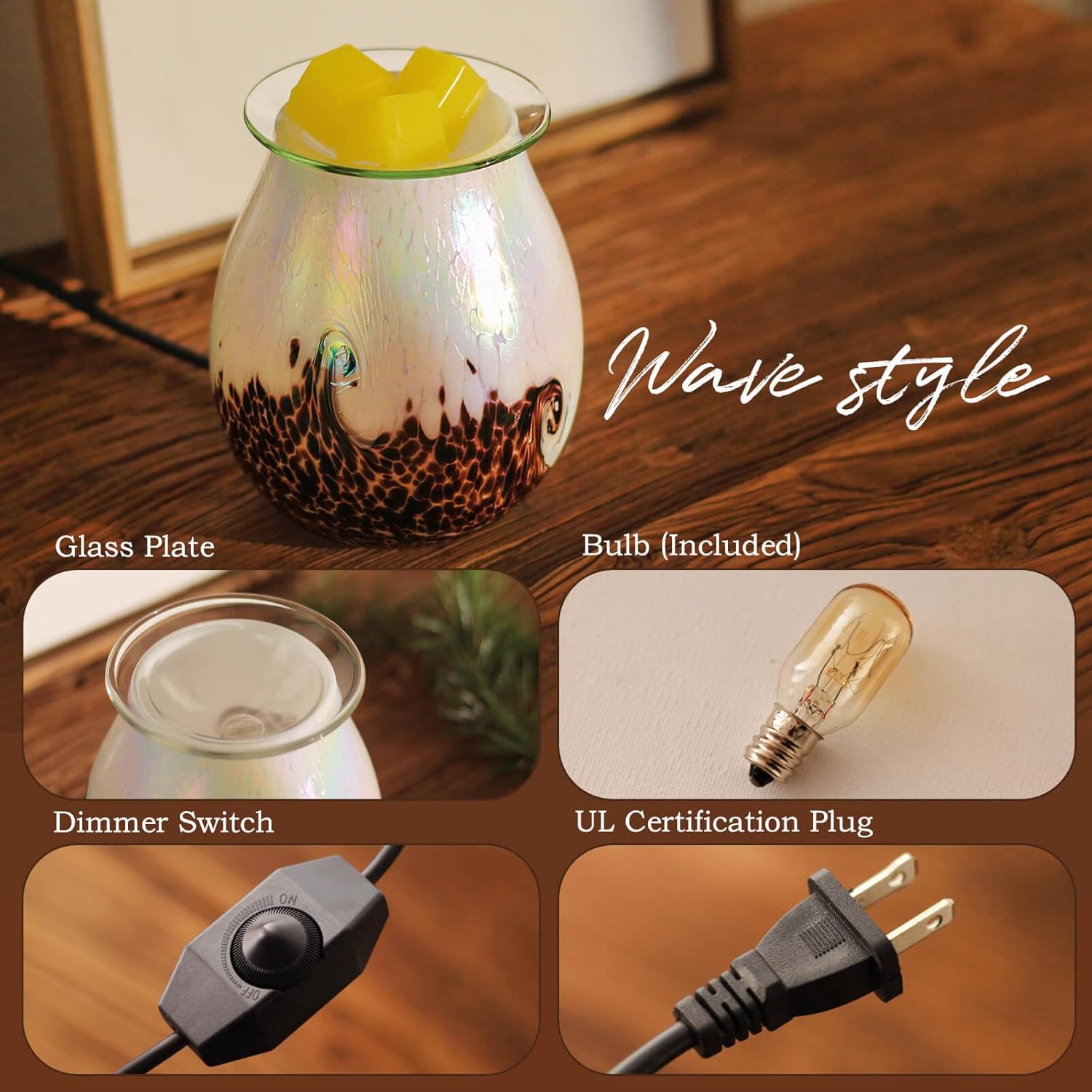 Porseme Electric Wax Warmer with Dimmer and Firework Effect
