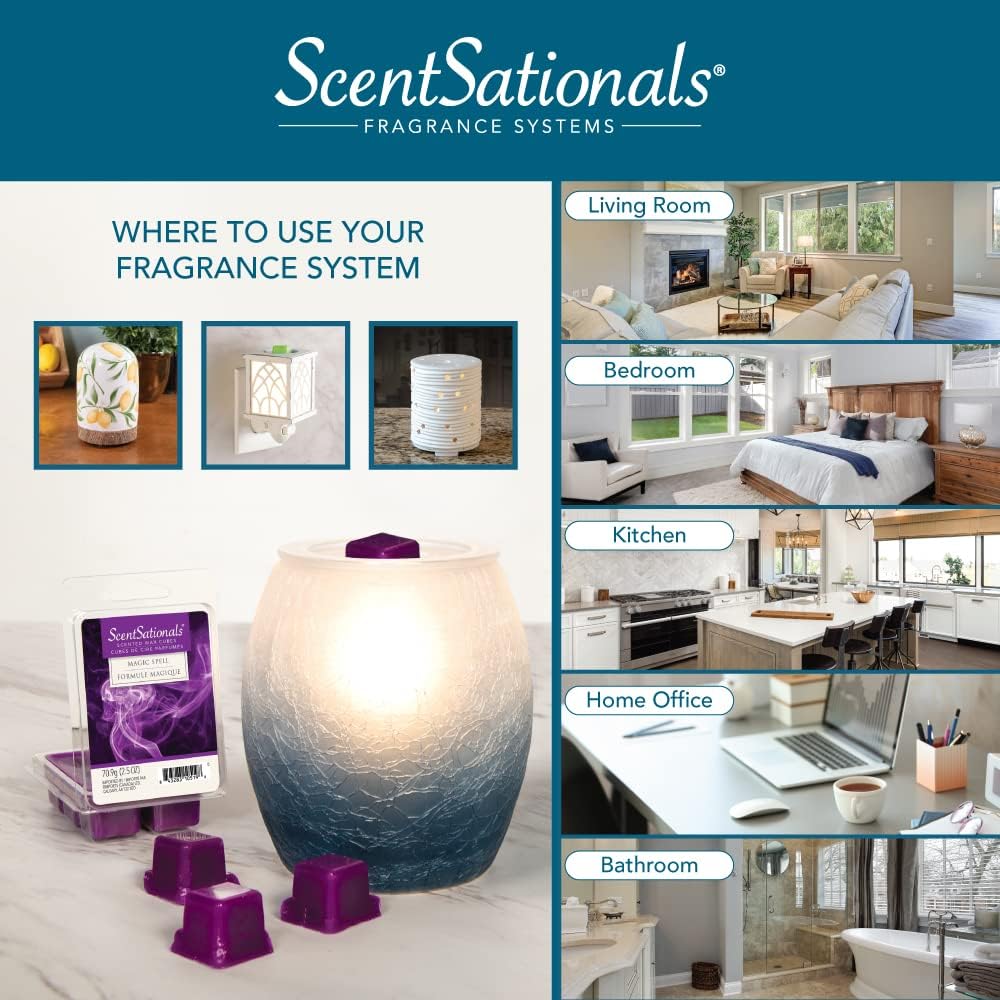 Scentsationals Art Glass Wax Melt Warmer - Flame Free