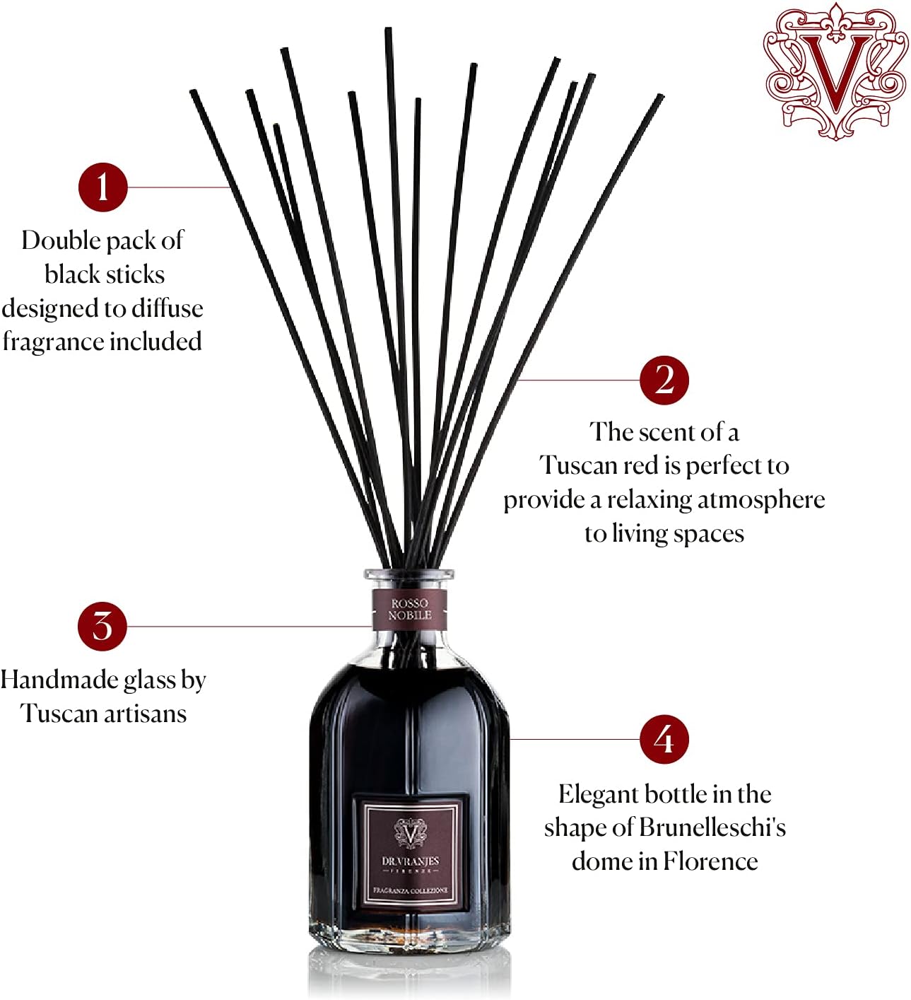 Dr Vranjes Rosso Nobile 500 ml Diffuser Set