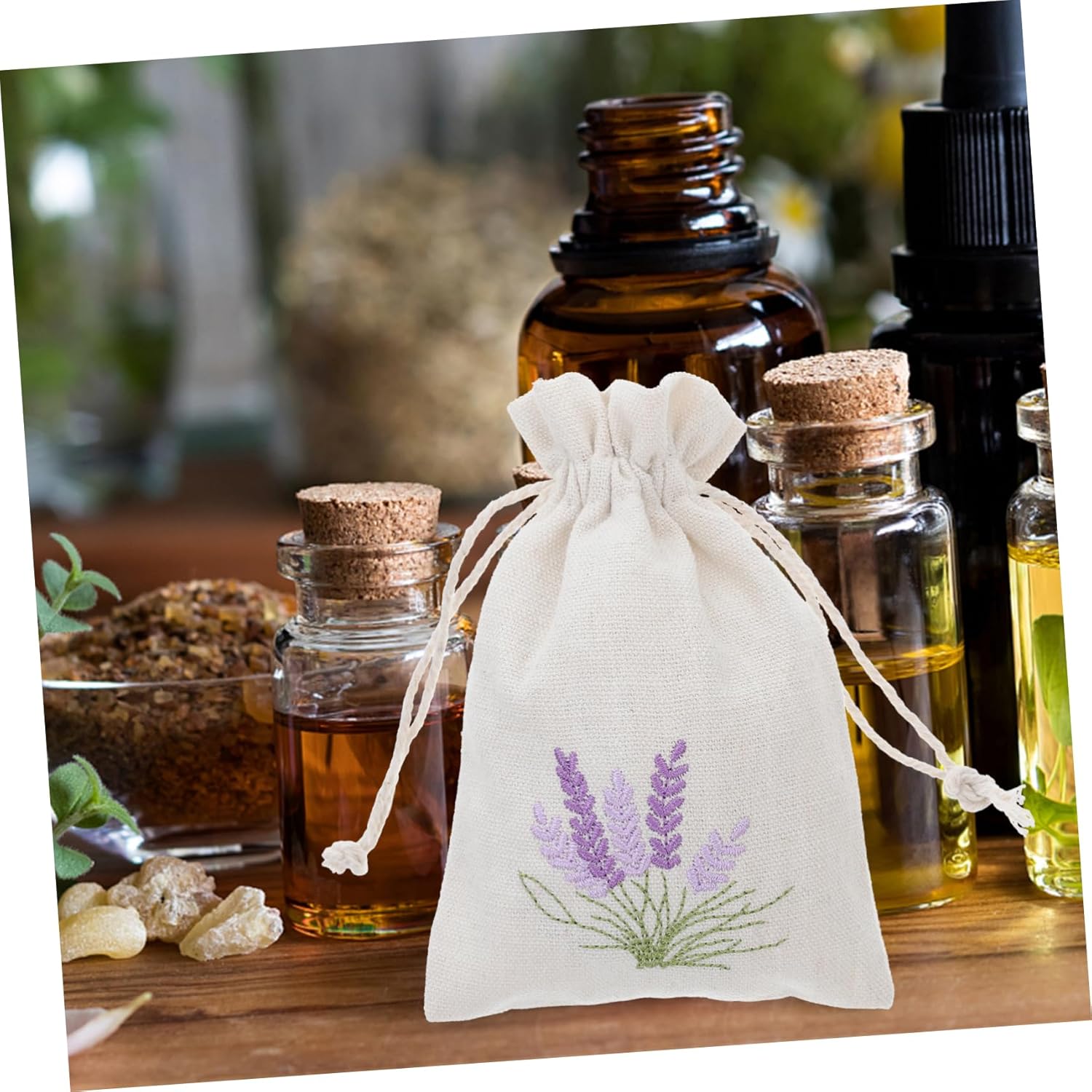 CHILDWEET 10Pcs Lavender Sachet Bags with Drawstring Closure
