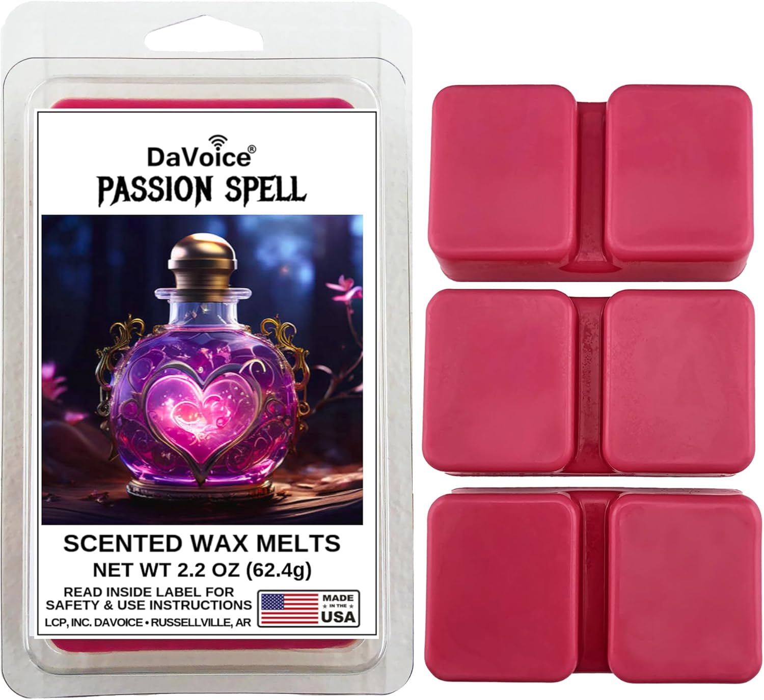 DaVoice Passion Spell Wax Melts - Romantic Floral Fruity Scent