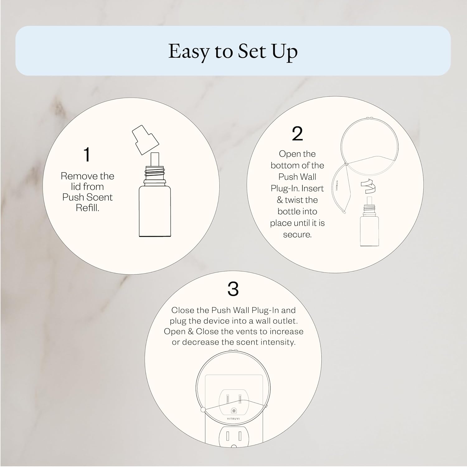 Vitruvi Push Plug-in Wall Diffuser Starter Kit Vanilla Mint