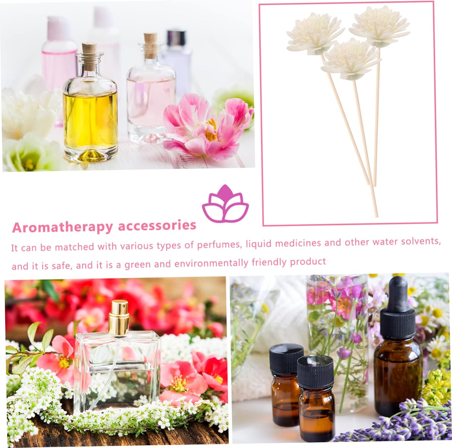 Cabilock 100pcs Diffuser Reeds Chrysanthemum Aroma Accessories