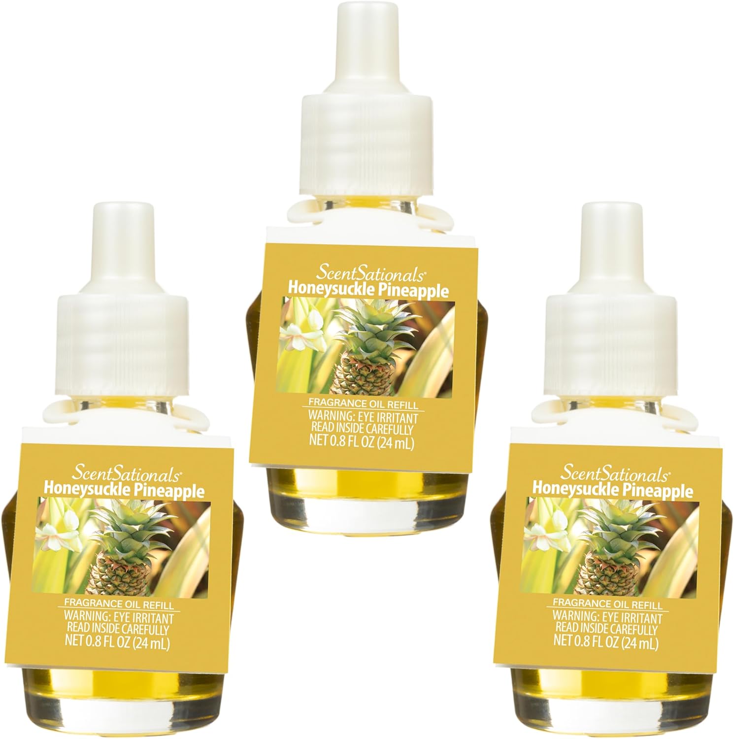 Scentsationals Fragrance Oil Refill 3-Pack - Honeysuckle Pineapple 1