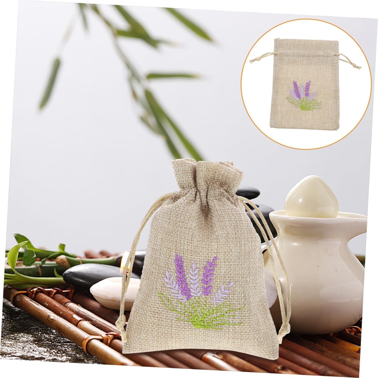 PRETYZOOM 20pcs Cotton Sachet Bags with Drawstring for Aromatherapy and Home Fragrance