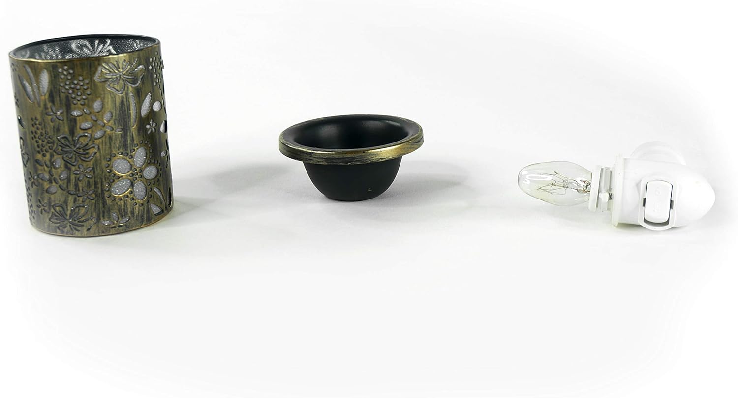 K-Cliffs Bronze Floral Fragrance Warmer Diffuser