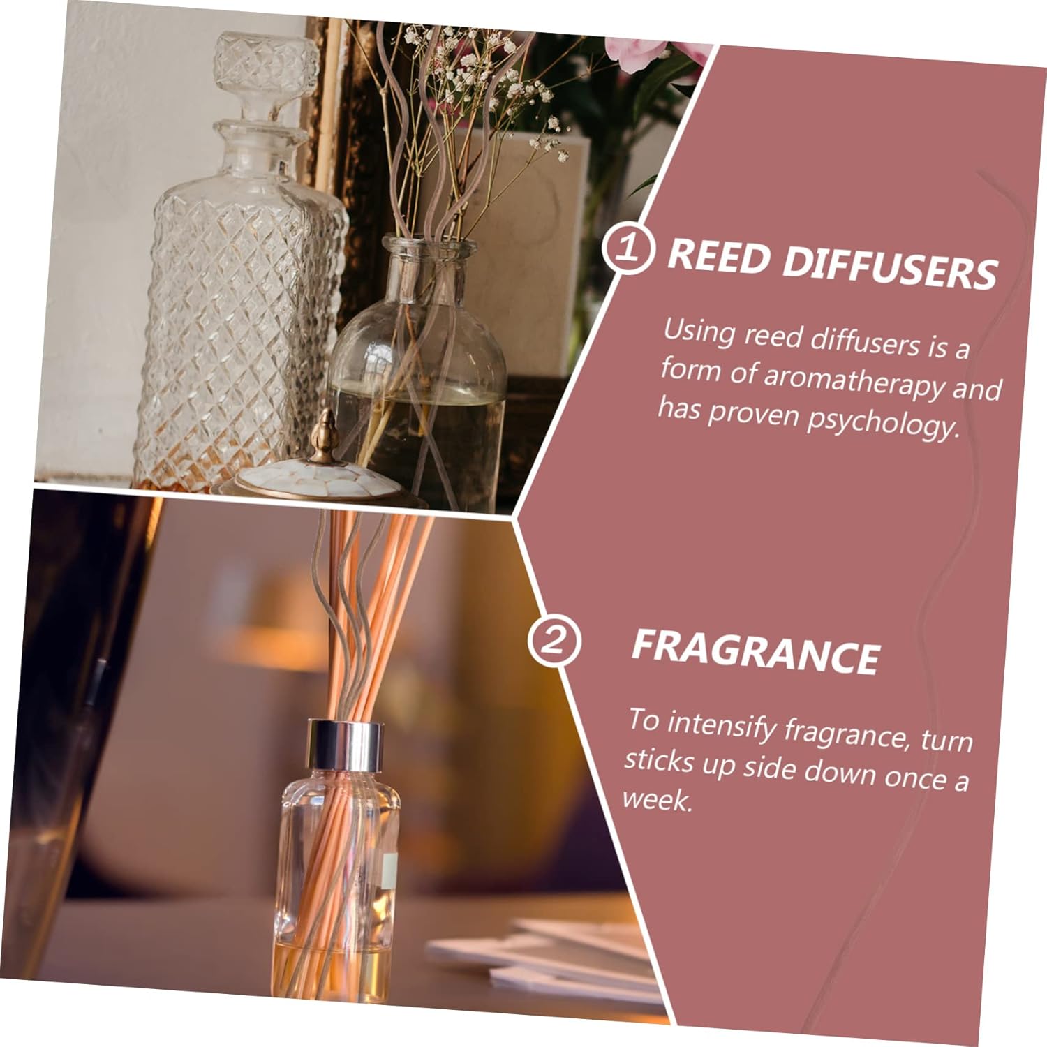 Homoyoyo 40pcs Rattan Diffuser Sticks for Essential Oils