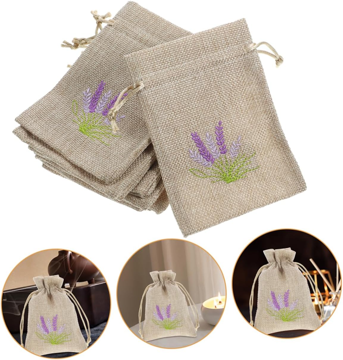 20pcs Cotton Lavender Sachet Bags for Home Decor