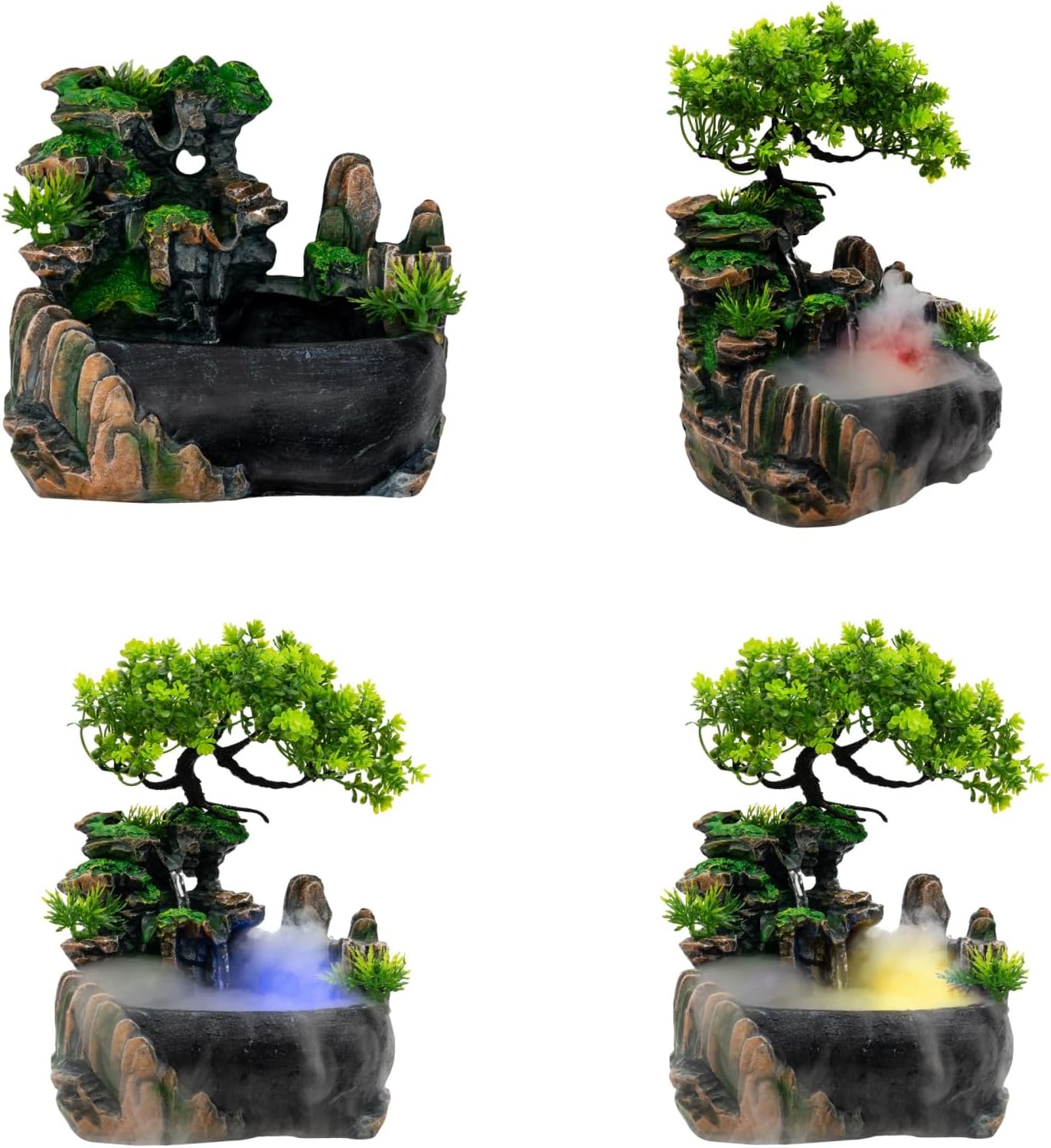 11 Inch Waterfall Fountain with LED Lights Atomizer