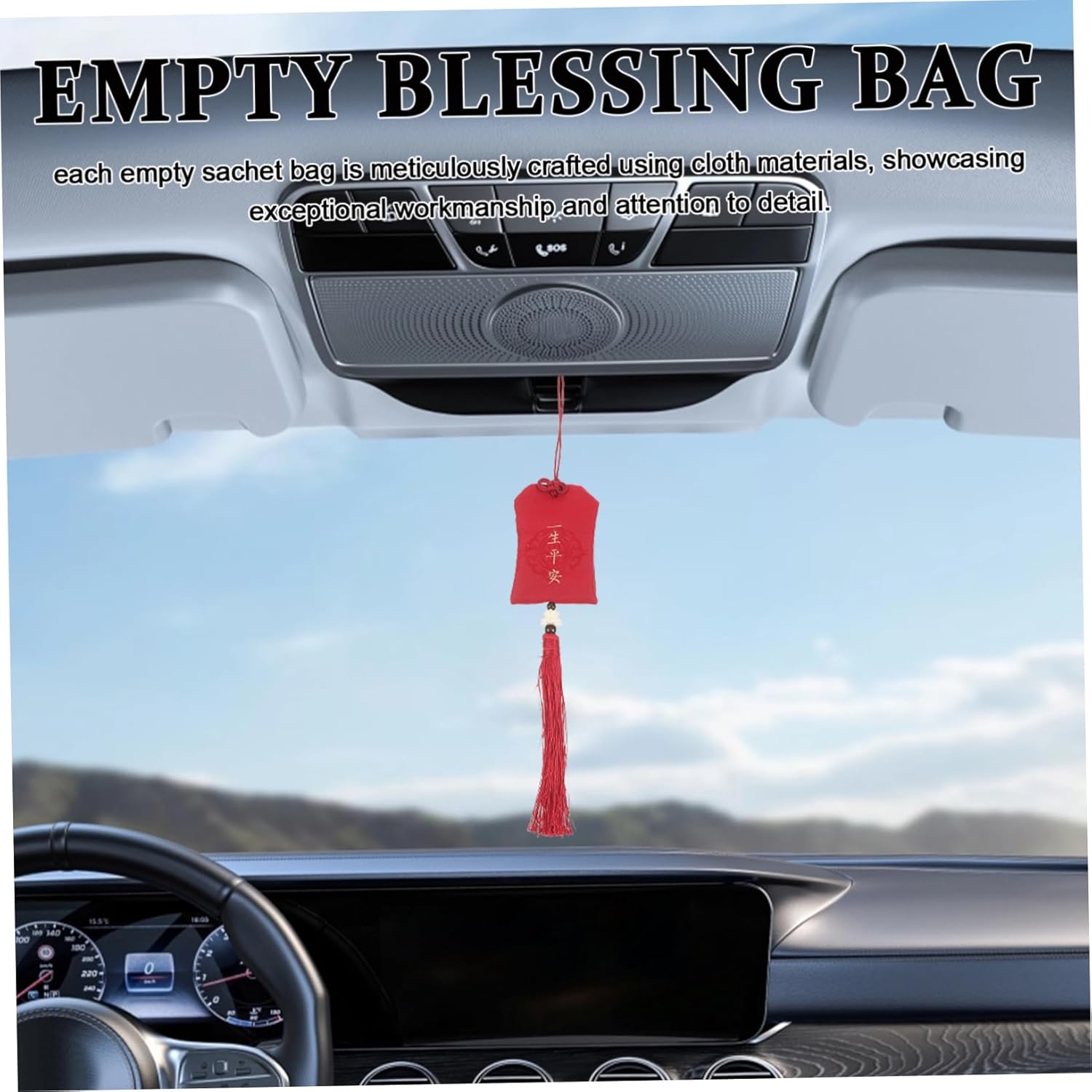 3Pcs Fabric Empty Charm Bag with Tassel Portable Fragrance Sachet