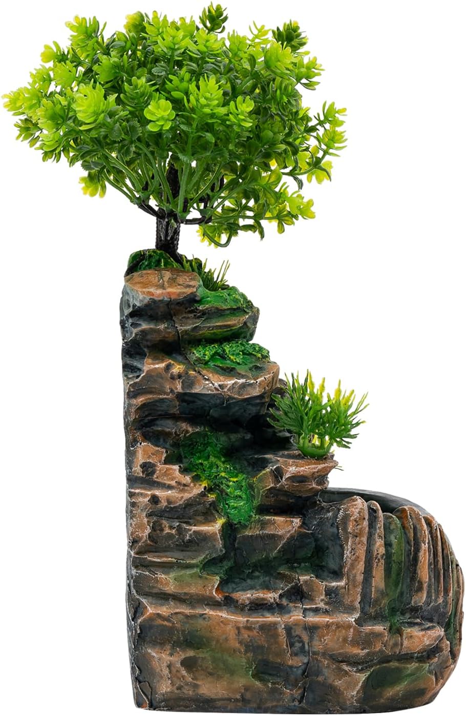 Atomizing Desktop Fountain with Bonsai and LED Light