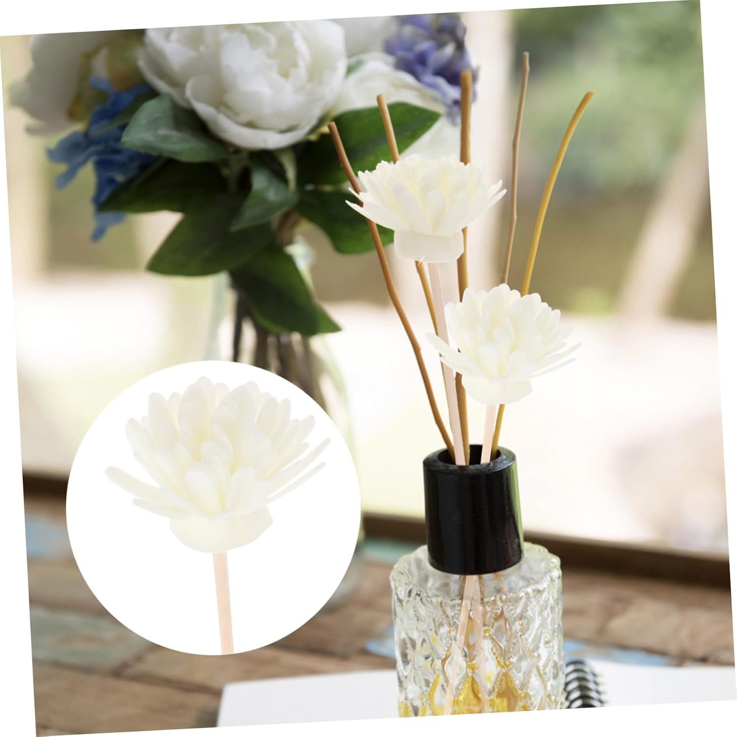 5pcs Chrysanthemum Aroma Diffuser Sticks Natural Rattan
