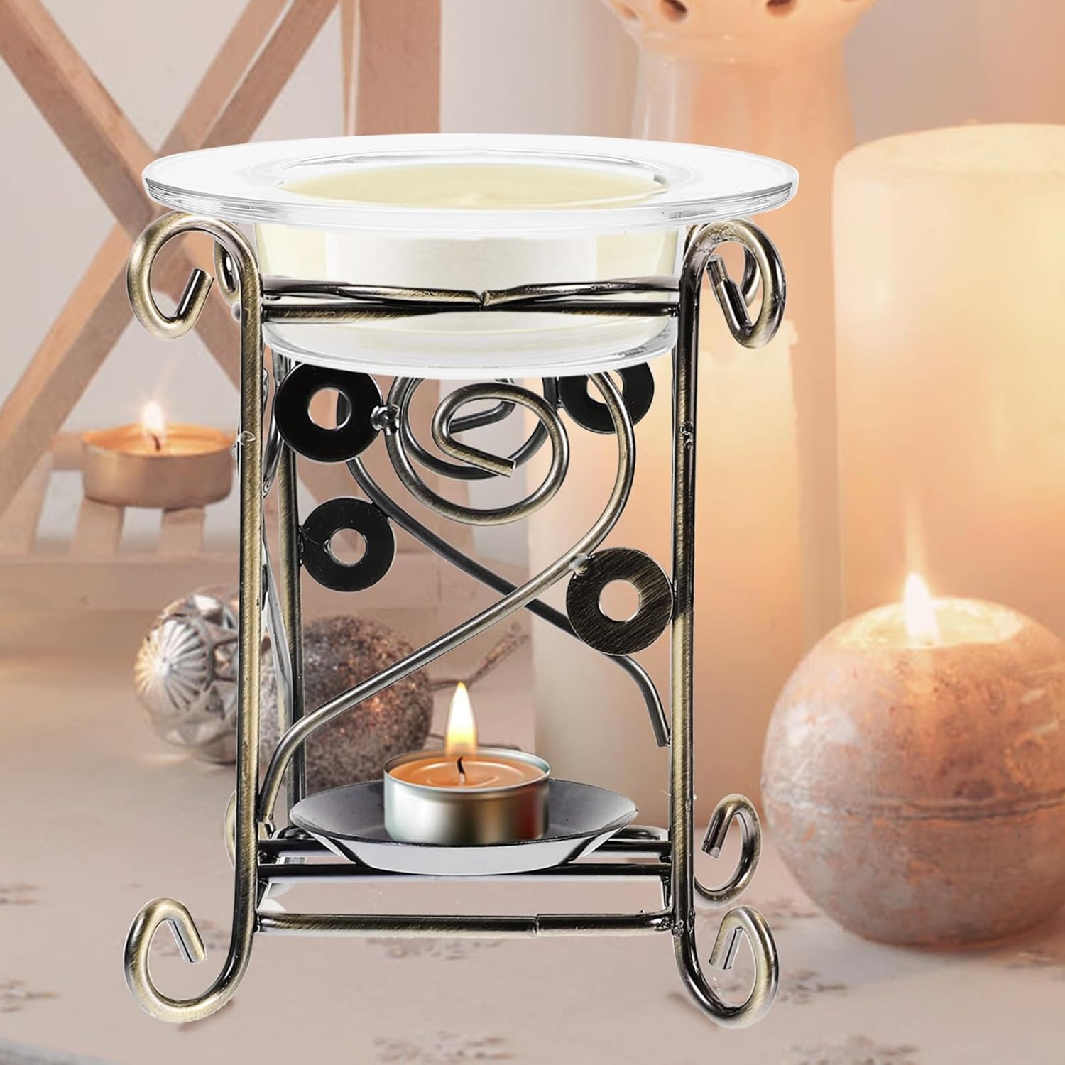 MAGICLULU 1Pcs Replacement Wax Warmer Dish Round Glass Bowl for Scented Candles
