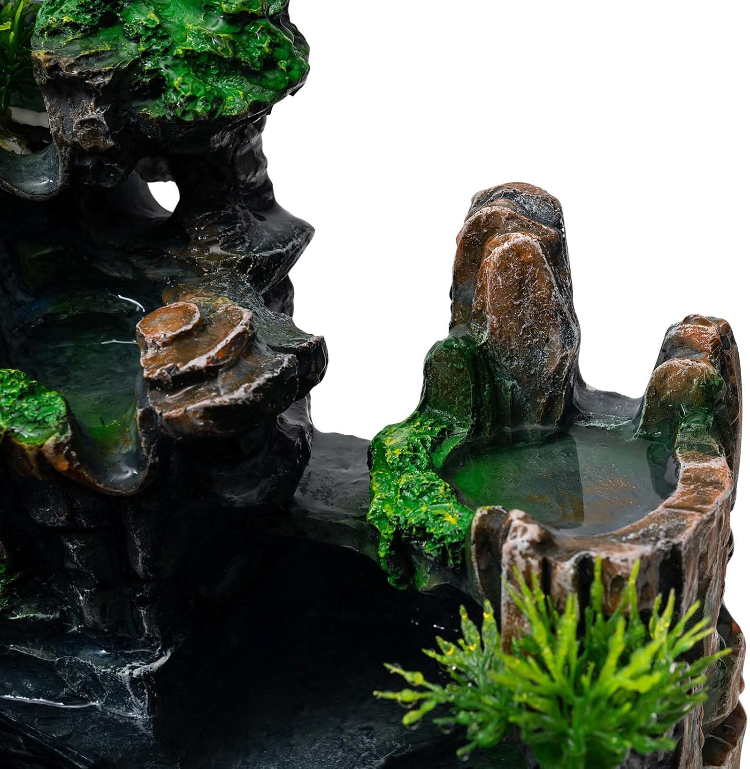 Atomizing Desktop Fountain with Bonsai and LED Light