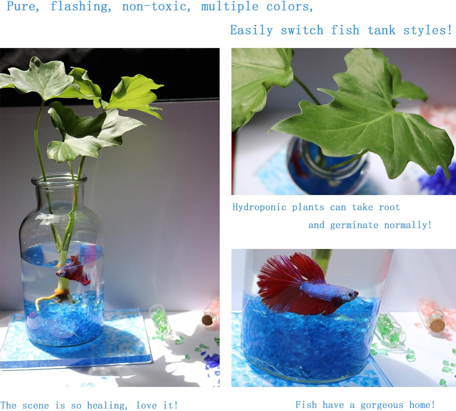 White Sea Glass Chips 2-4mm for Resin Art and Vase Fillers