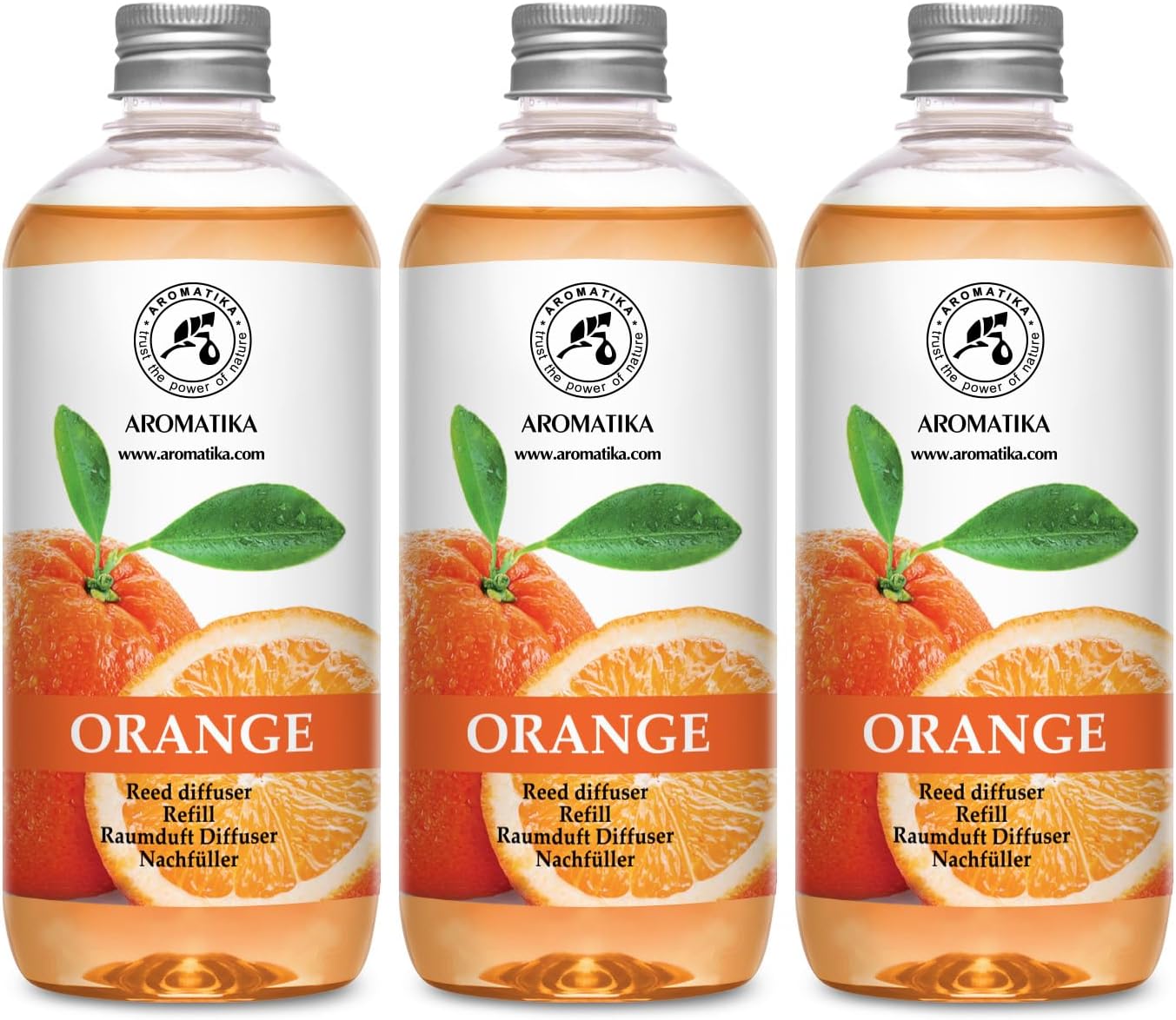 AROMATIKA Orange Reed Diffuser Refill - Set of 3