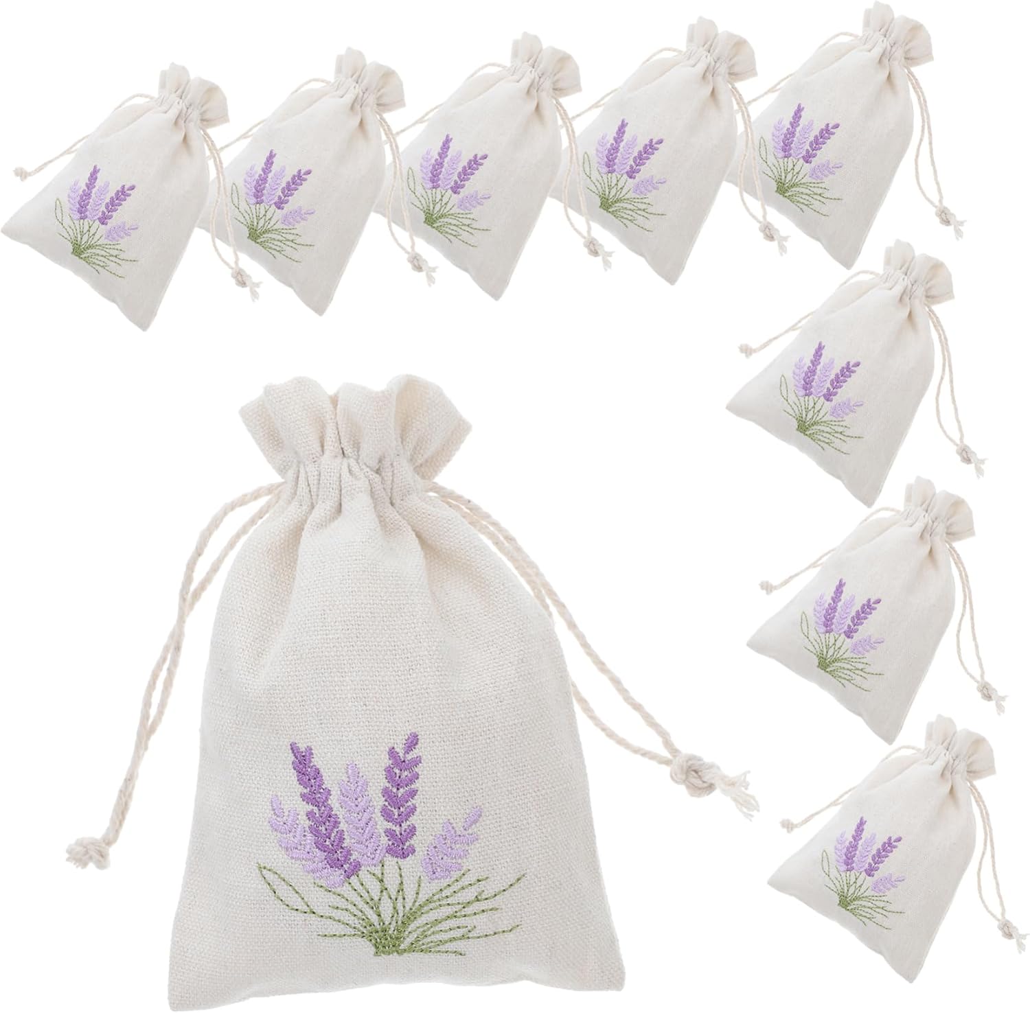 CHILDWEET 10Pcs Lavender Sachet Bags with Drawstring Closure