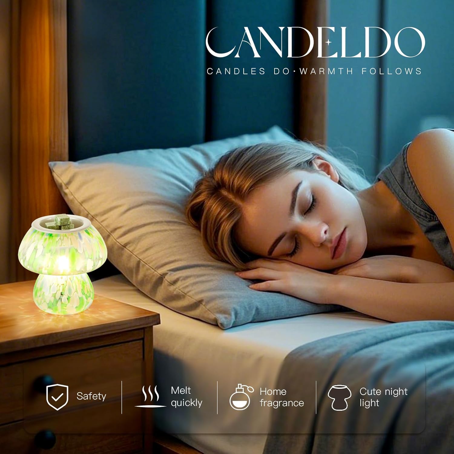 Candeldo Mushroom Wax Melter Warmer Decor Lamp
