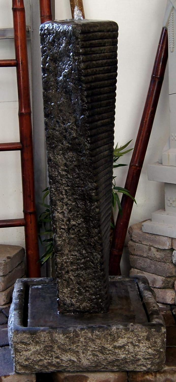 Rustic Twist Fountain with Oriental Pagoda and Meditating Buddha 1