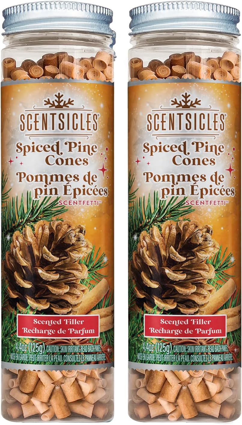 Scentsicles Scentfetti Spiced Pine Cones 125g Bottle 2 Pack