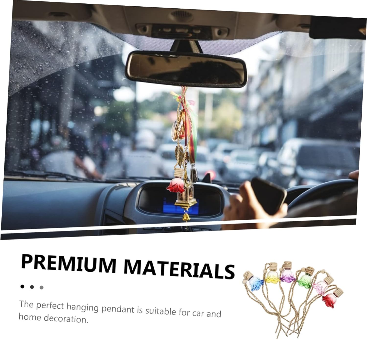 CHILDWEET 6pcs Car Aromatherapy Bottle Pendant