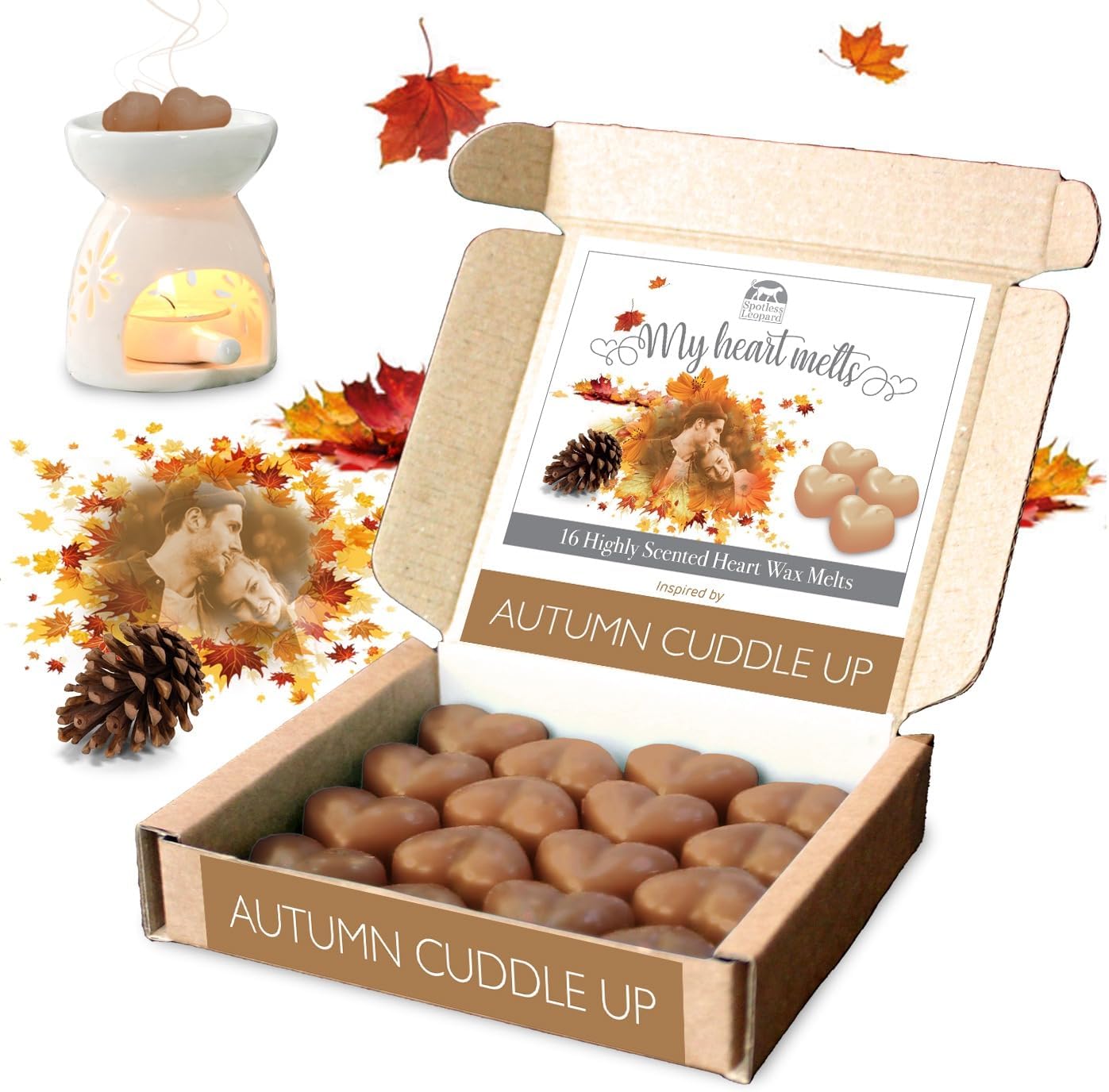 Autumn Cuddle Up Wax Melts - 16 Heart Shaped