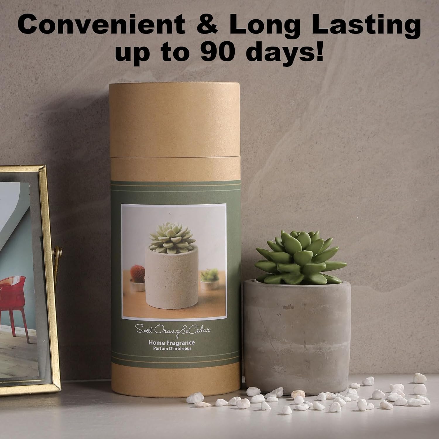 Pretty Valley Home Succulent Diffuser Vase Set Sweet Orange Cedar 100ml