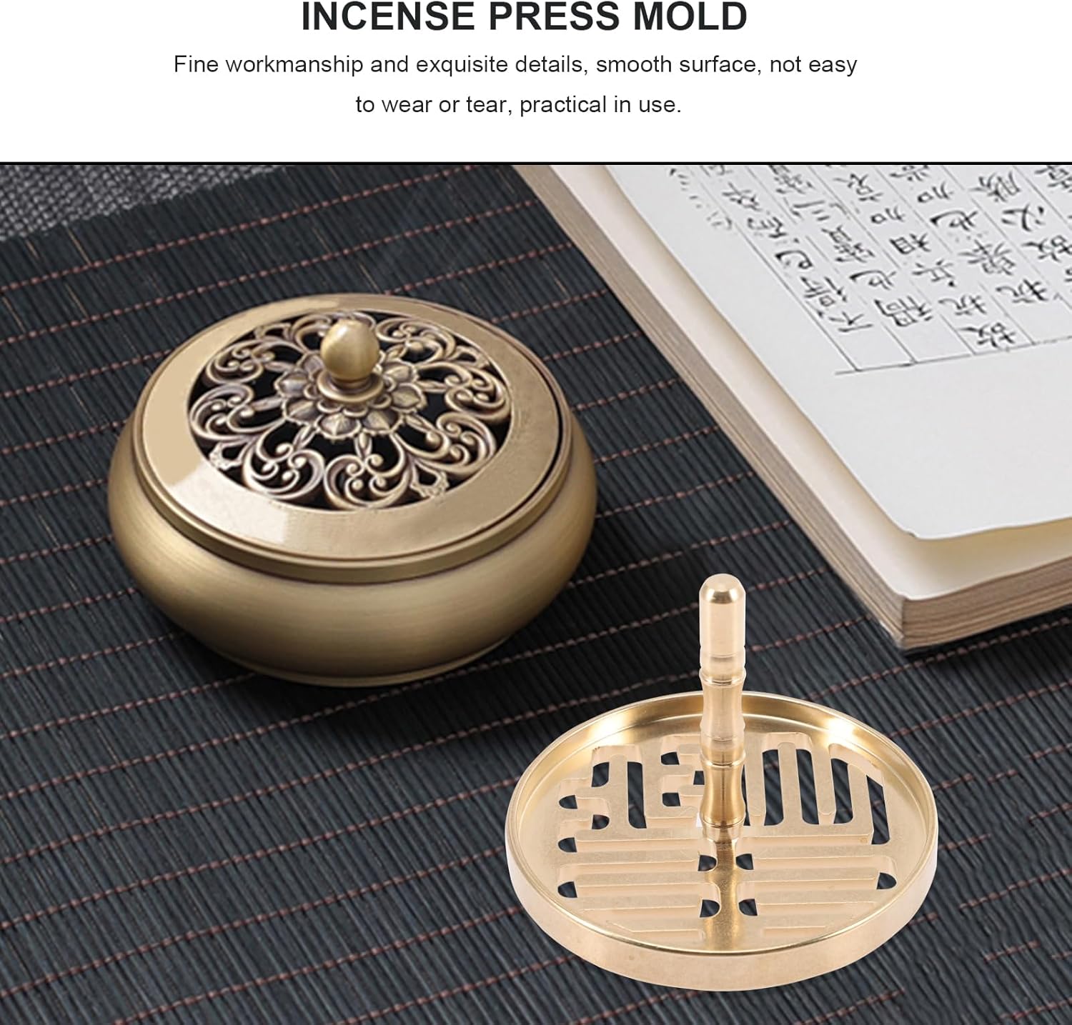PRETYZOOM Incense Press Mold Brass Tool for Making Incense