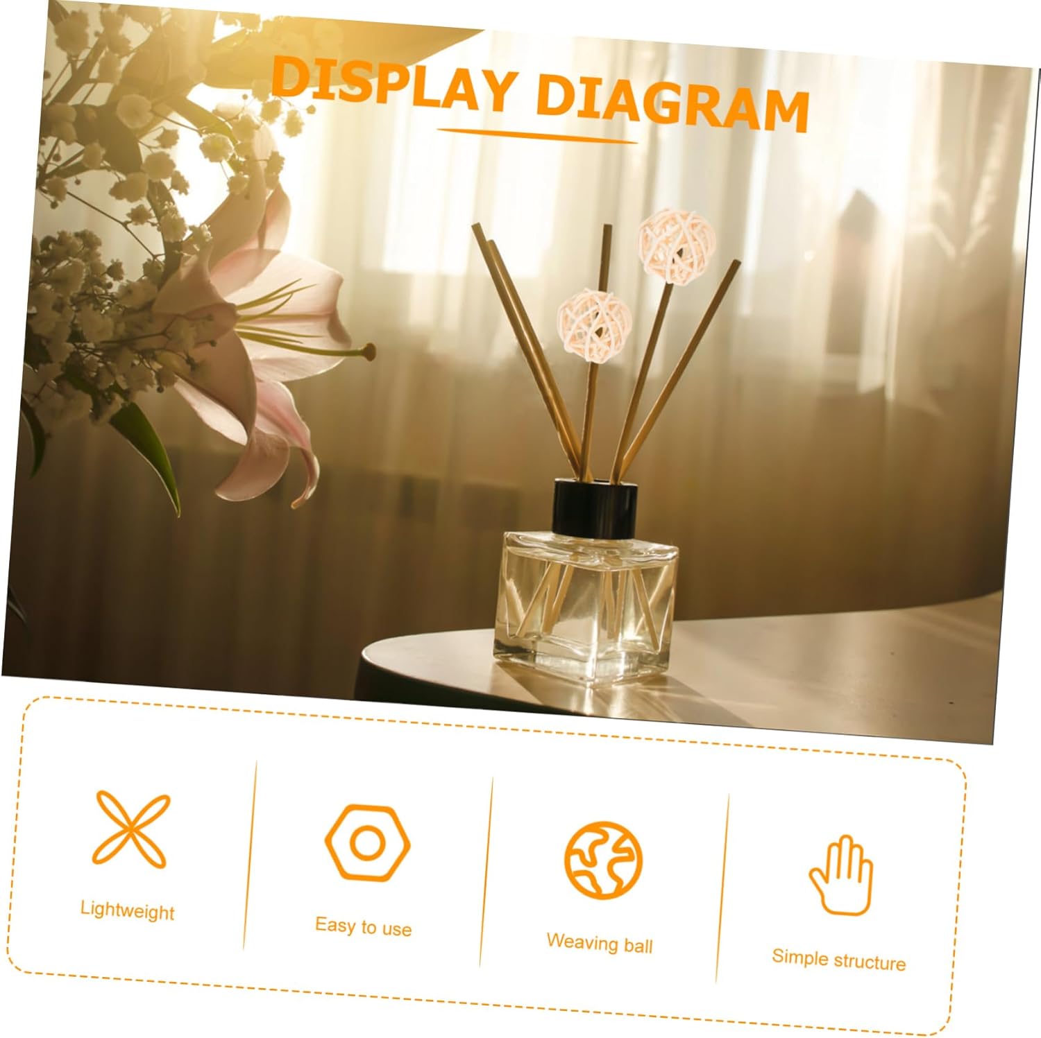 ABOOFAN Aromatherapy Rattan Ball Set for Home Decor