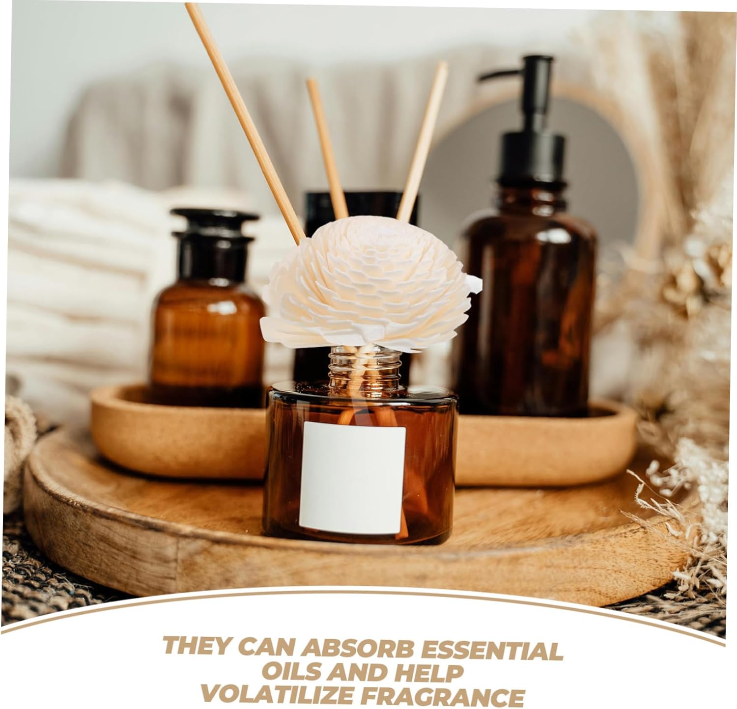 2pcs Flower Aromatherapy Diffusers for Home Bedroom Fragrance