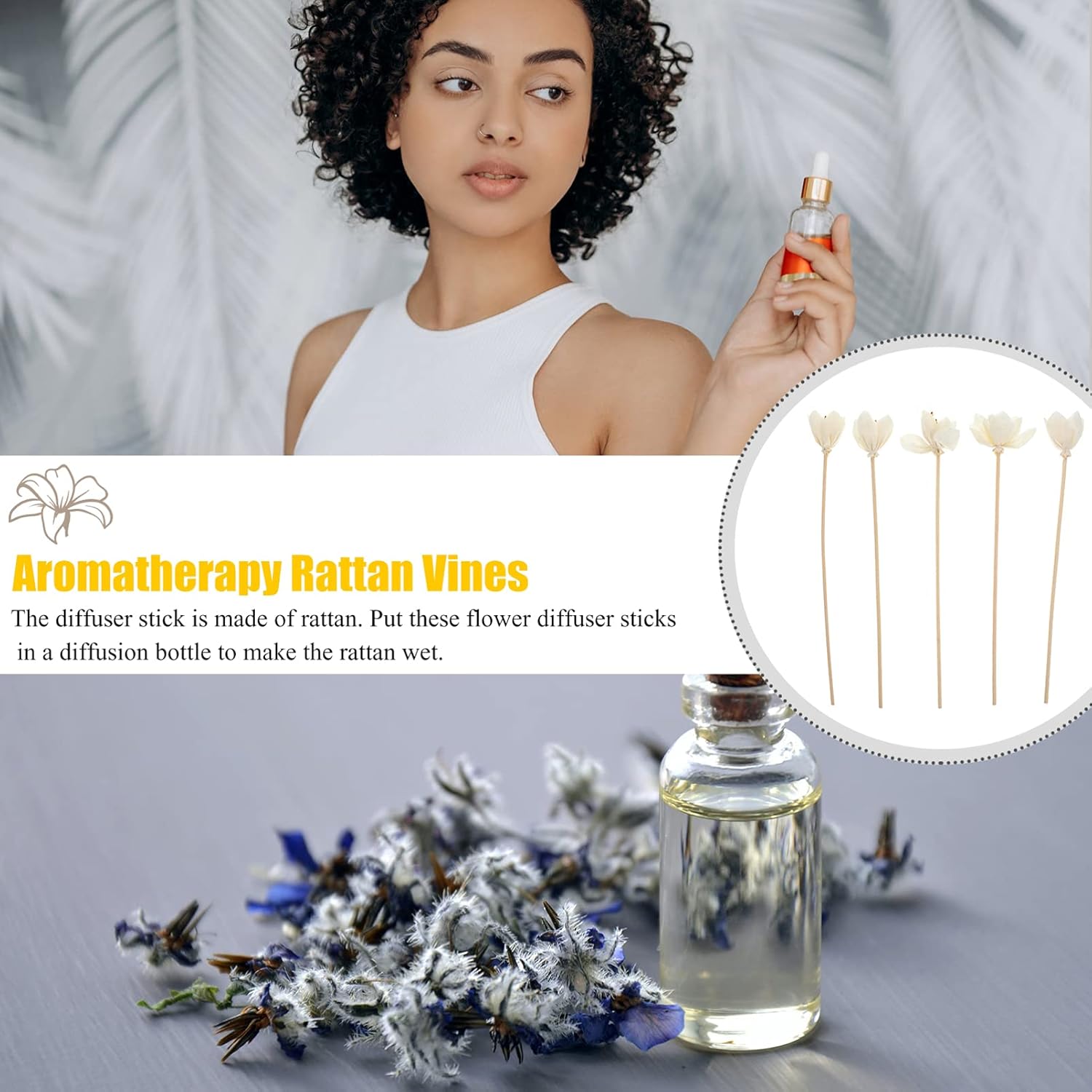 DOITOOL 5pcs Rattan Sticks for Diffusers
