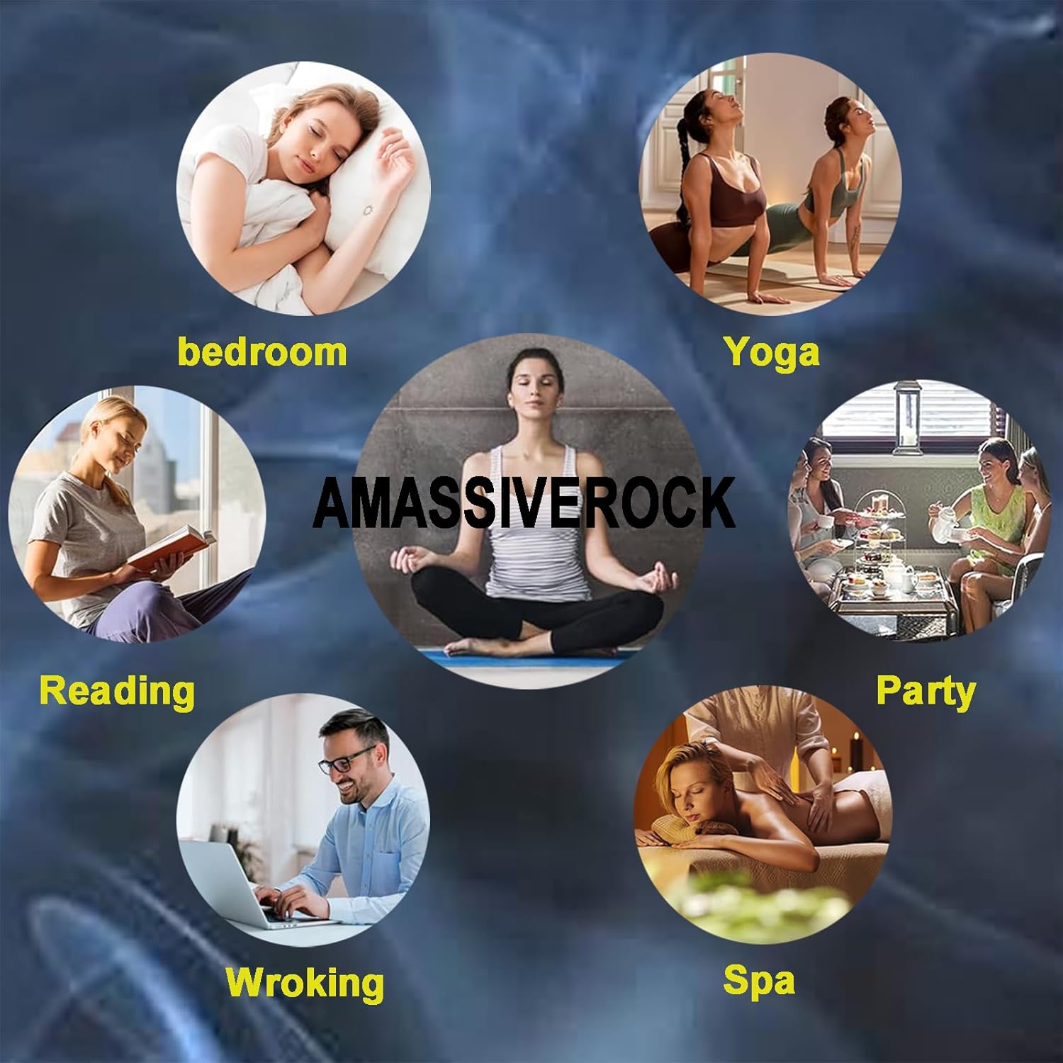 Amassiverock Agarwood Coils Incense Burner Holder