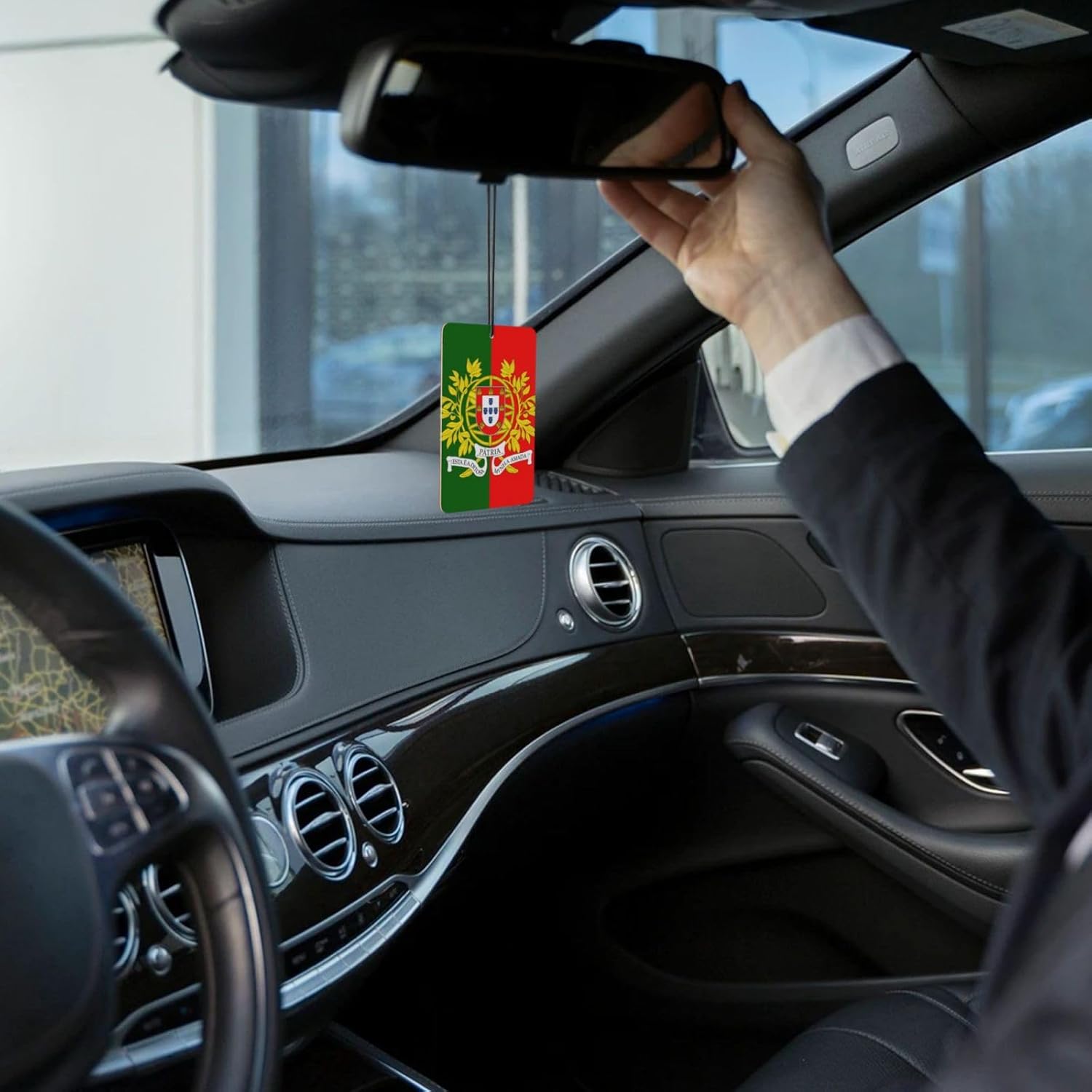 Portuguese Flag 6Pcs Car Scented Tablets with Hanging Rope