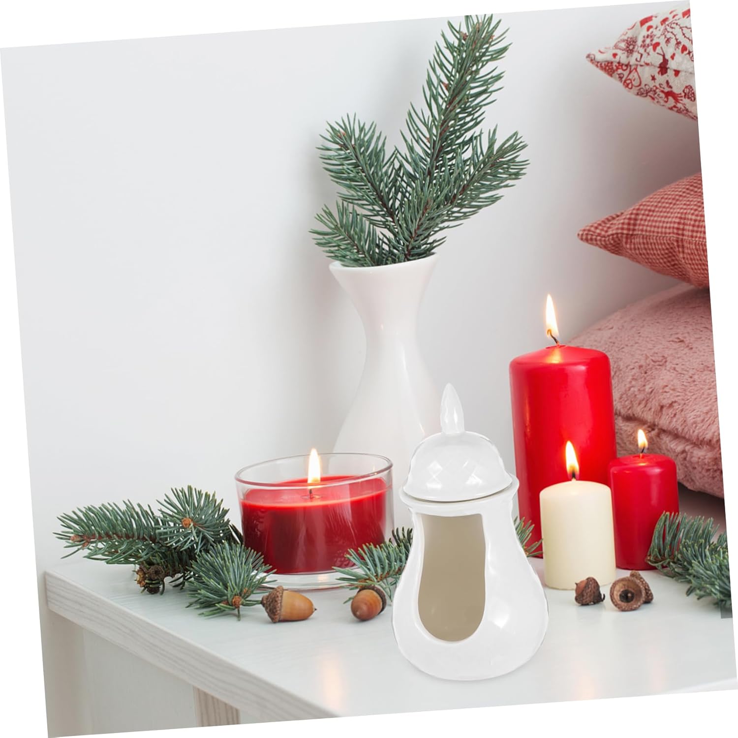 Ceramic Jar Tea Light Wax Burner Essential Oil Warmer Lamp