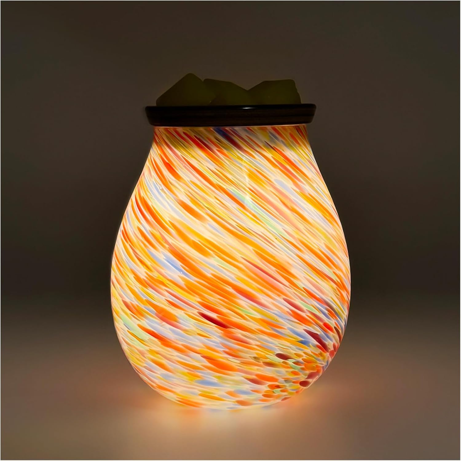 Electric Wax Melt Warmer with Colorful Glass Design