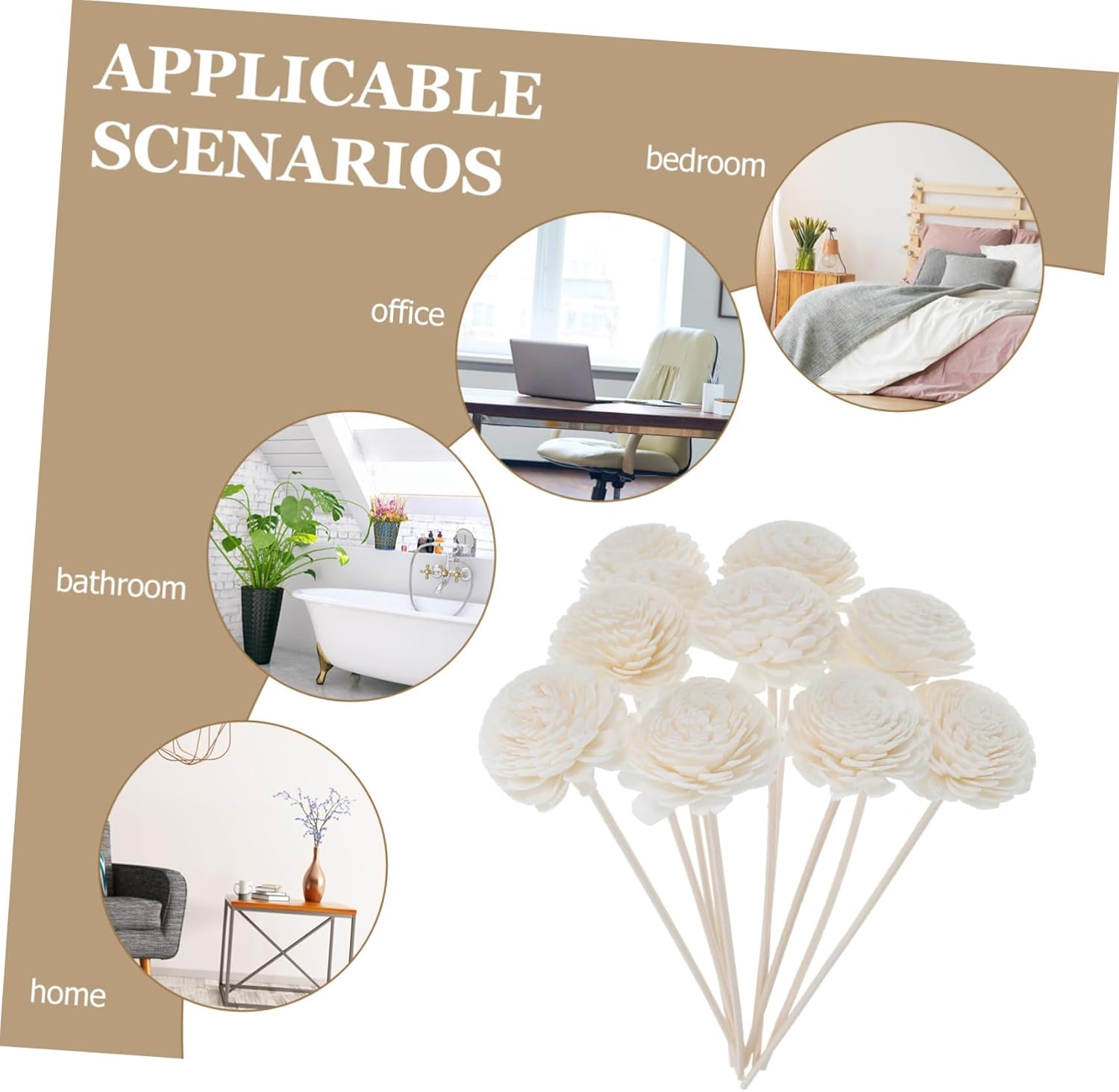 10pcs Aromatherapy Diffuser Sticks for Home and Office Use