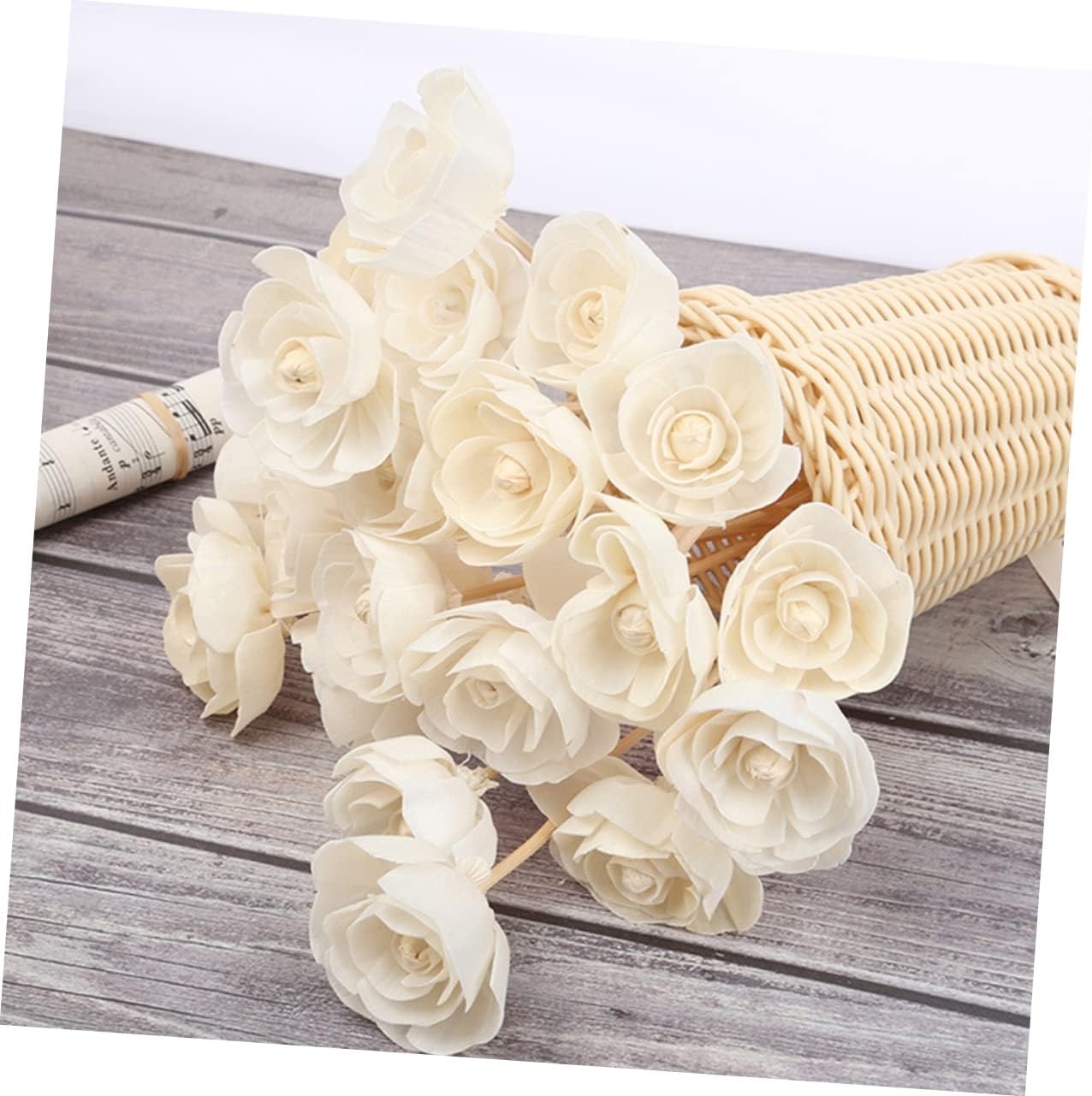Ciieeo 9pcs Replacement Diffuser Reeds with Dried Flowers