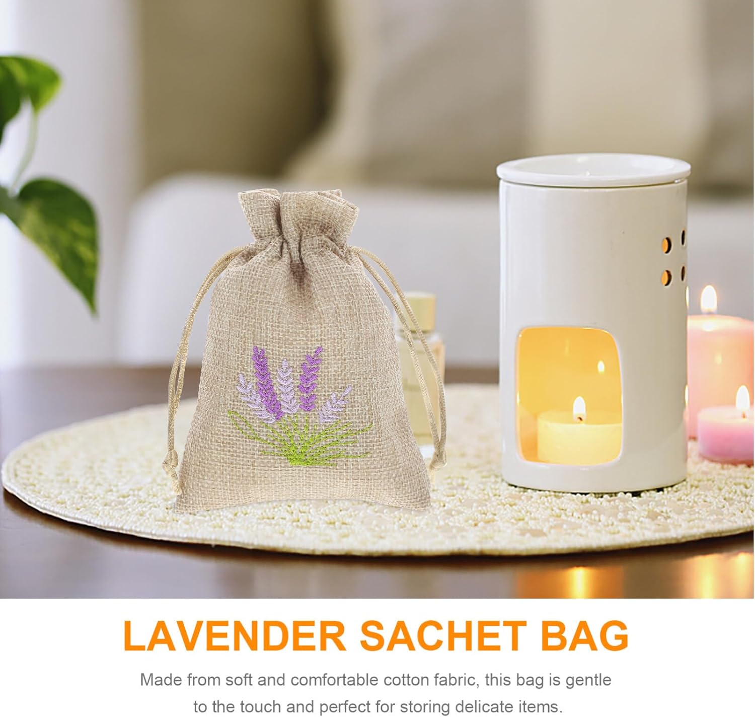 PRETYZOOM Noble Style Muslin Drawstring Sachet Bags for Fragrance