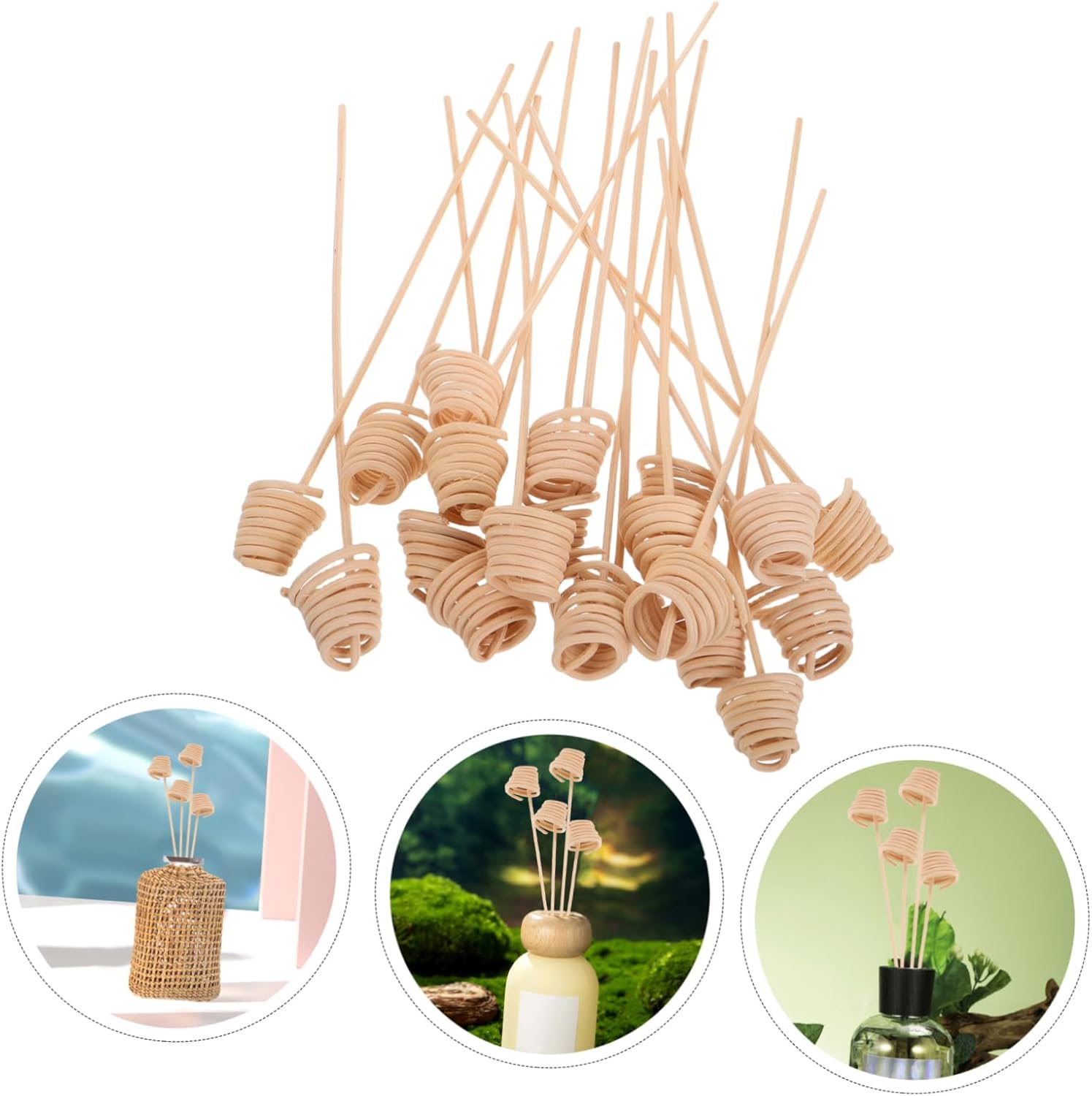 Essential Oil Diffuser Sticks Set Natural Rattan
