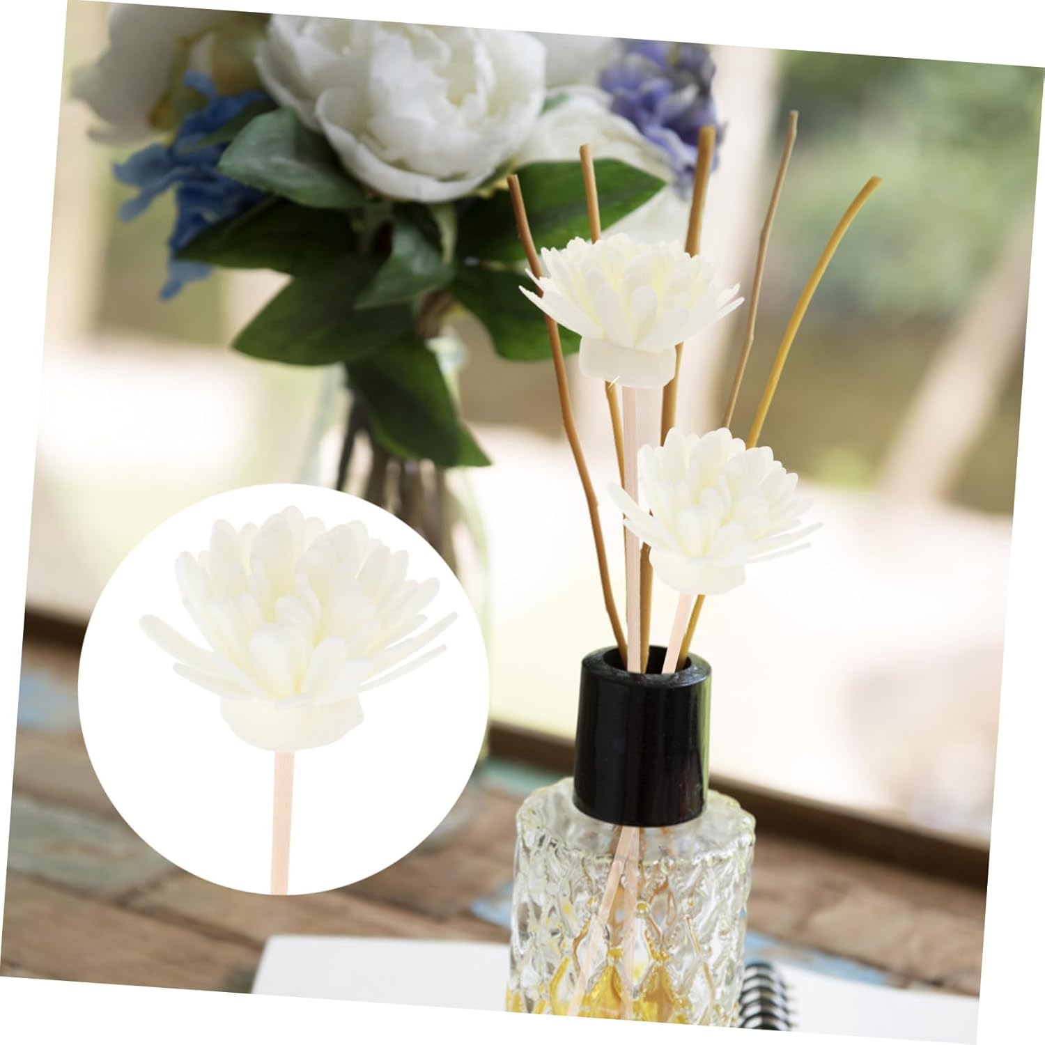 ULTECHNOVO 5 Set Chrysanthemum Scented Rattan Diffuser Sticks