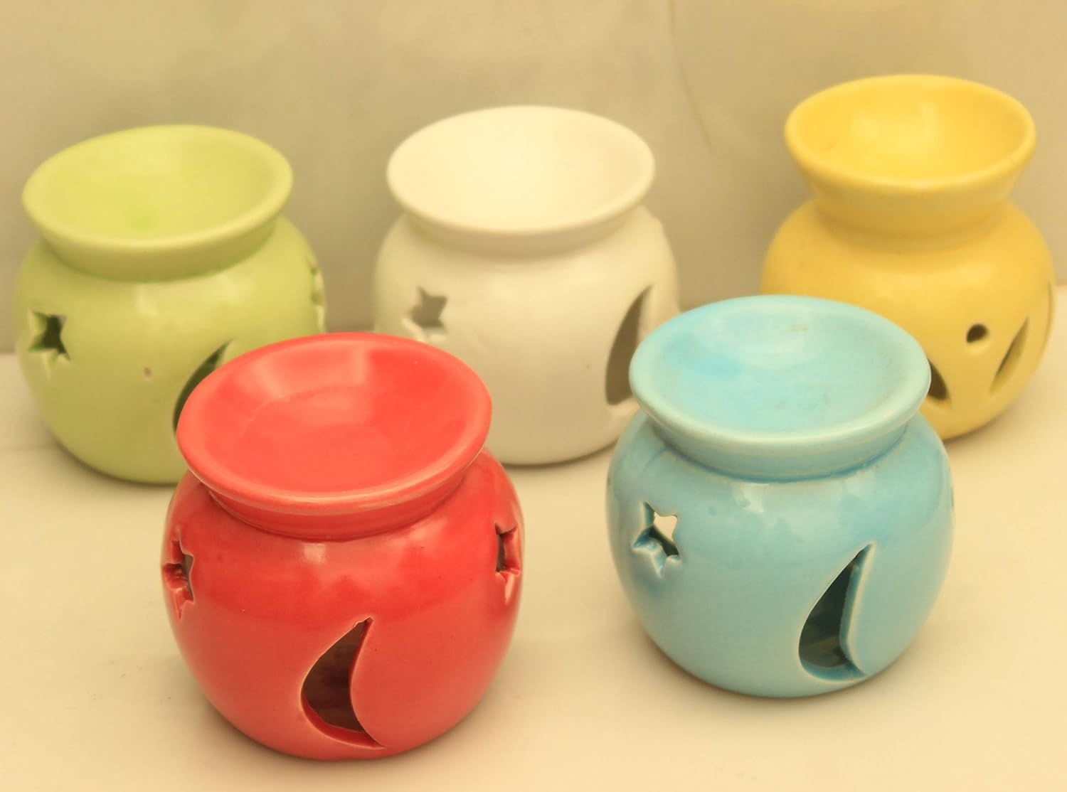 ABHANDICRAFTS Ceramic Essential Oil Burner Black