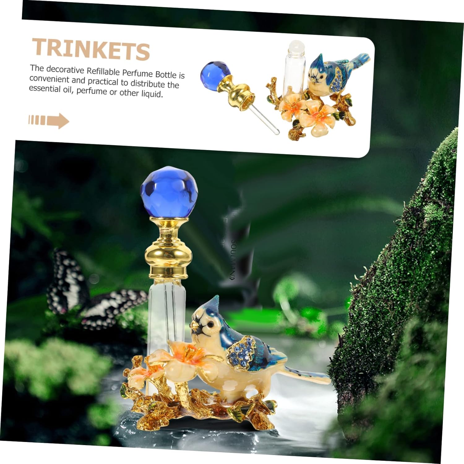 Creative Butterfly Perfume Bottle Essential Oil Decorative Storage