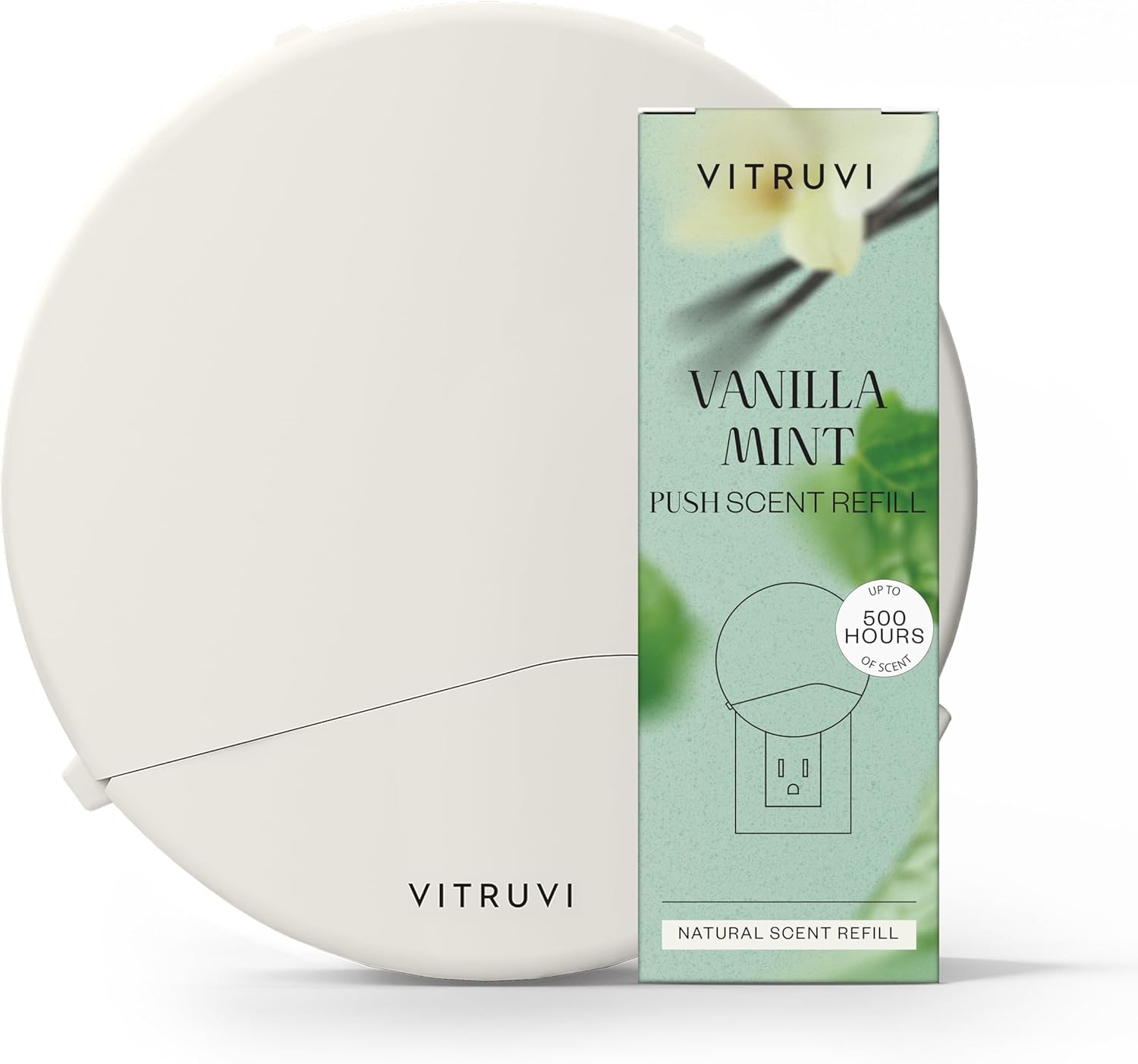 Vitruvi Push Plug-in Wall Diffuser Starter Kit Vanilla Mint