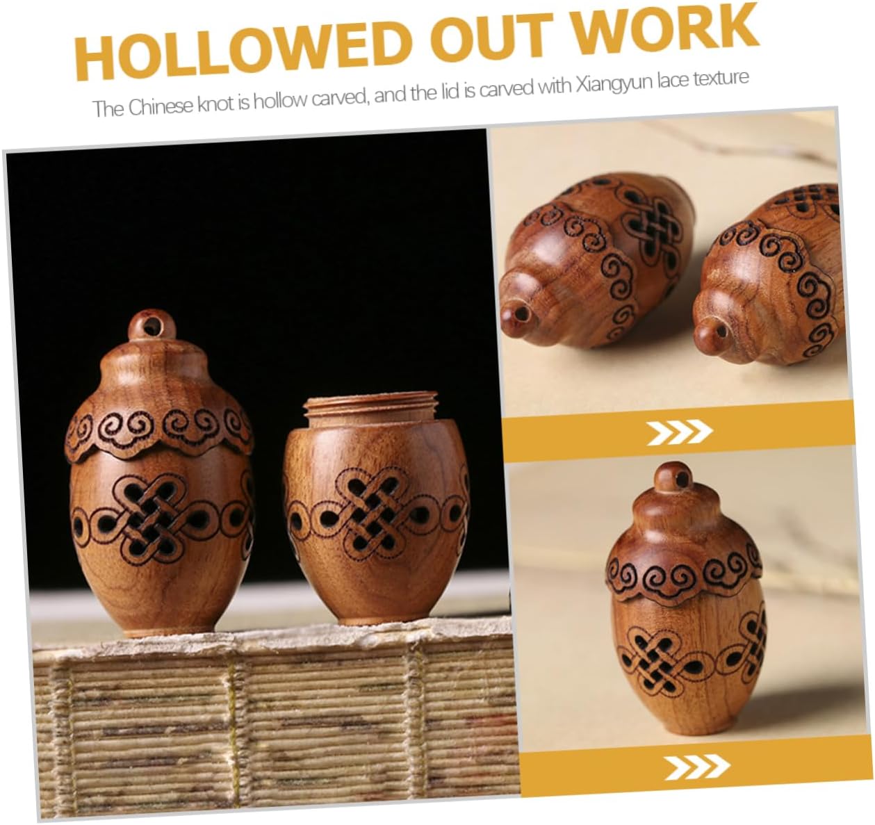 Retro Style Wooden Aroma Beads Holder Diffuser