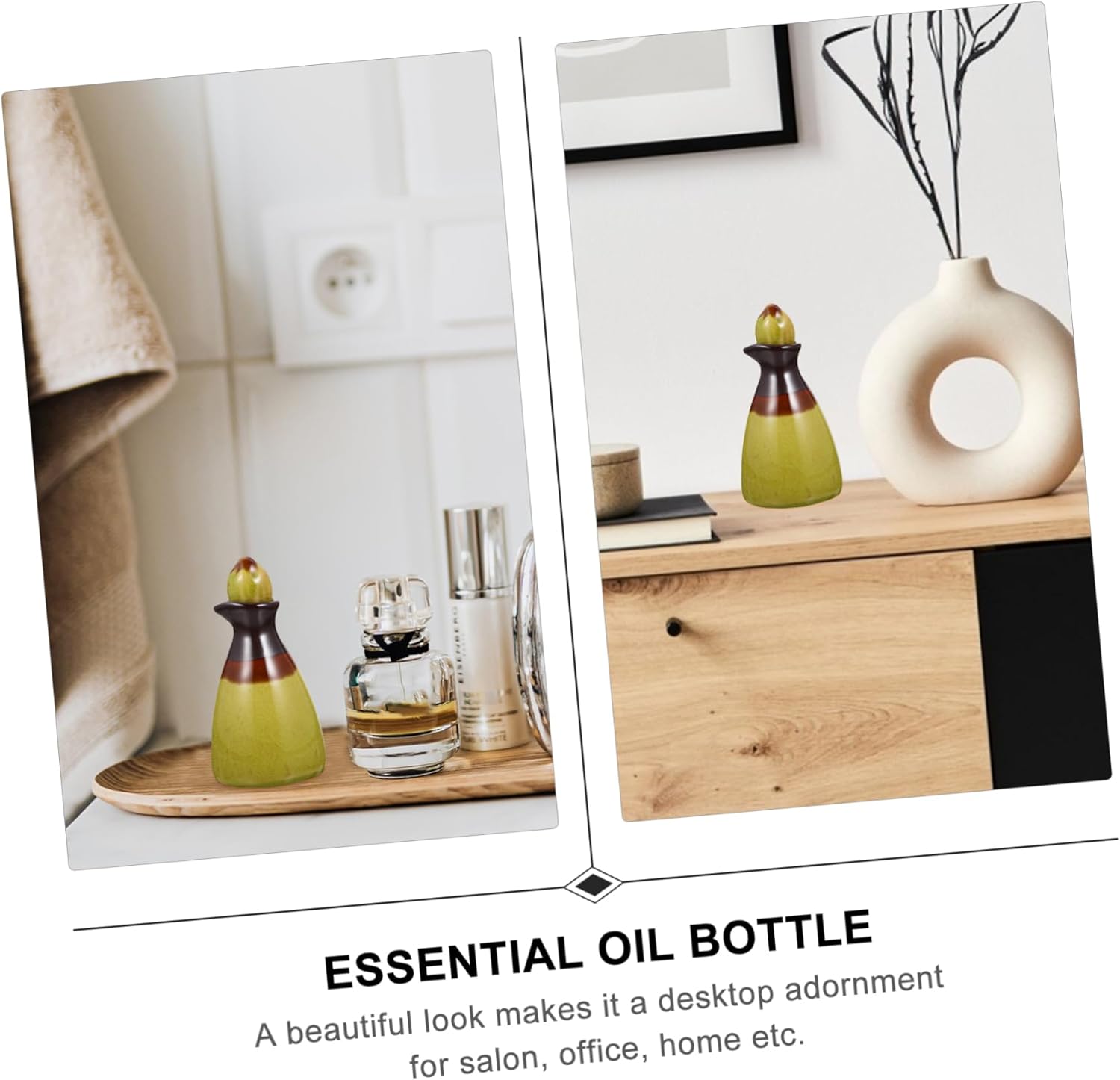 Elegant Ceramic Essential Oil Diffuser Bottle for Home Decor