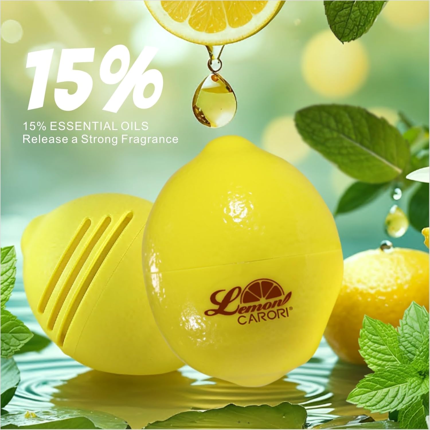 CARORI Lemon Scent Air Freshener for Cars and Homes