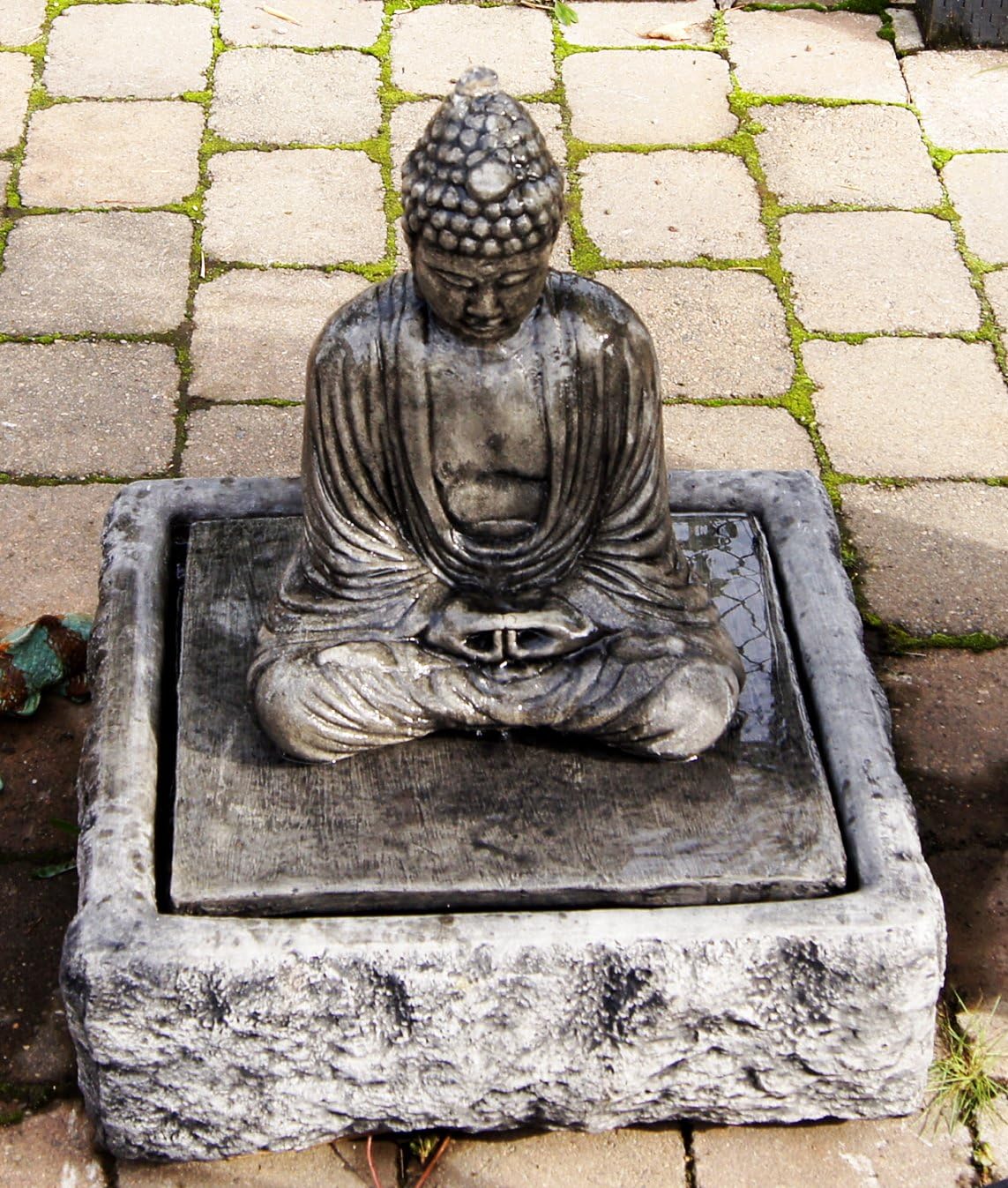 Water Fountain Sitting Buddha with Kamakura Buddha Lantern and Chinese Dragon Package