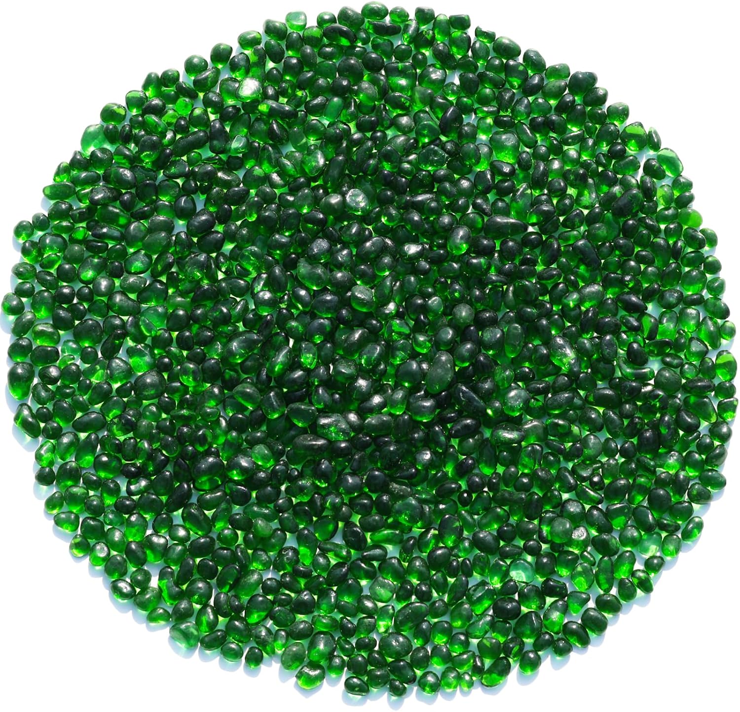 Sea Glass Stones Green Clear Glass Pebbles Gemstones 09LB